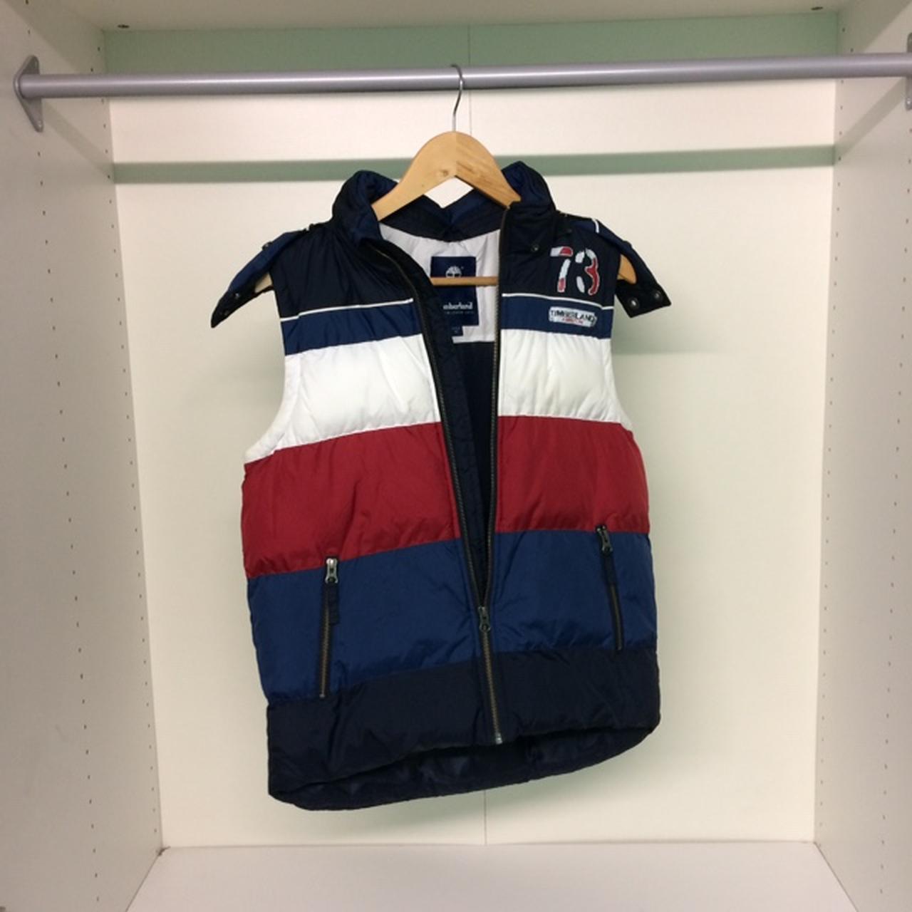 •MENS TIMBERLAND GILET, •BLUE-RED-WHITE, •THIS