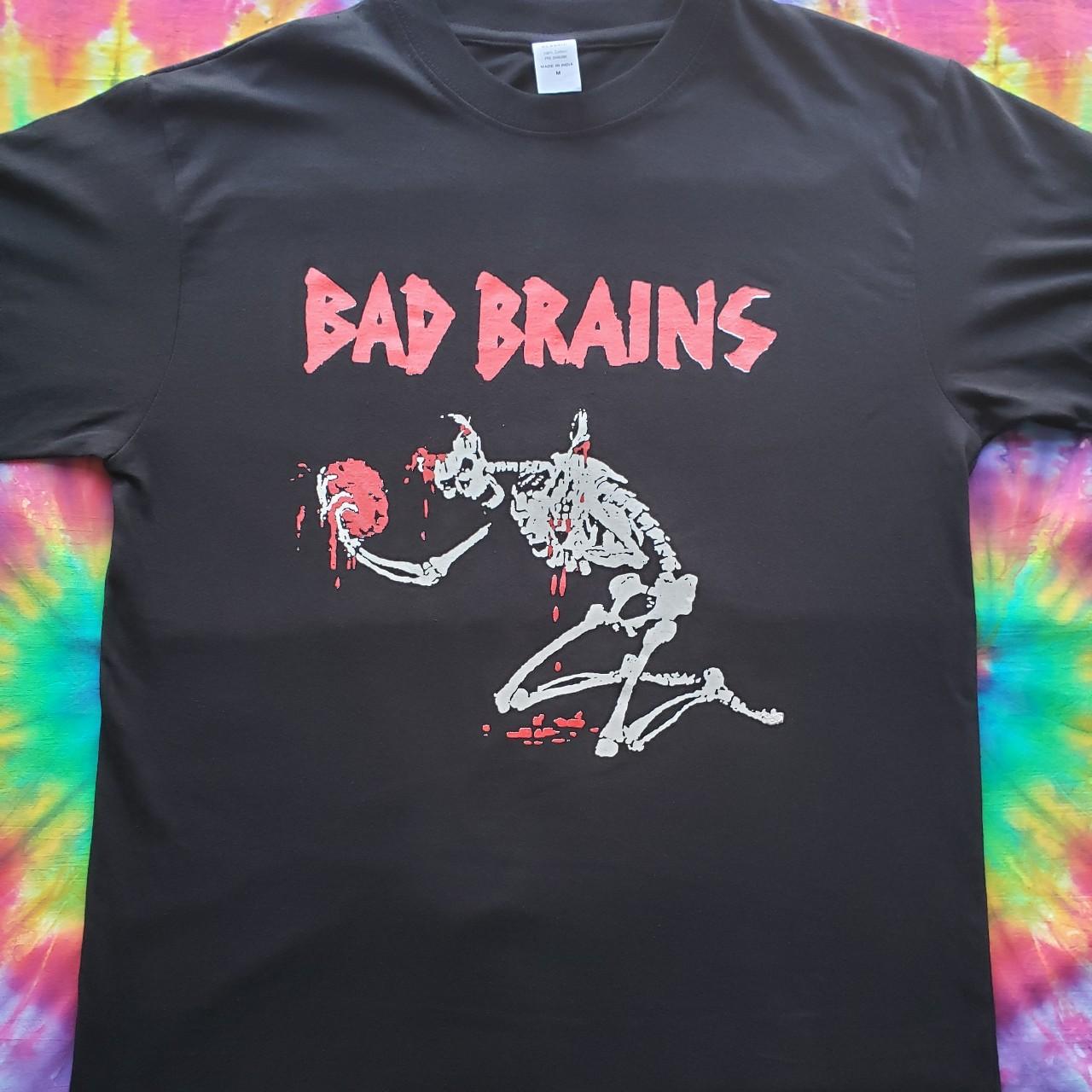 Black Short Sleeve Bad Brains / Skeleton  Band