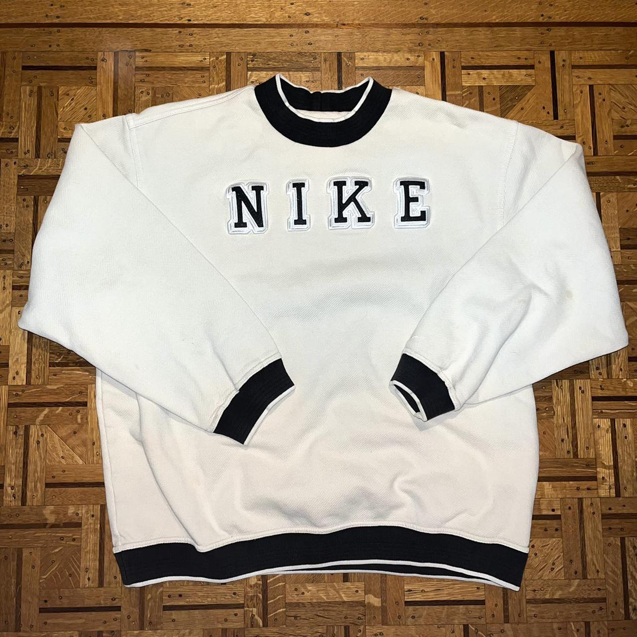 nike spell out sweatshirt cream