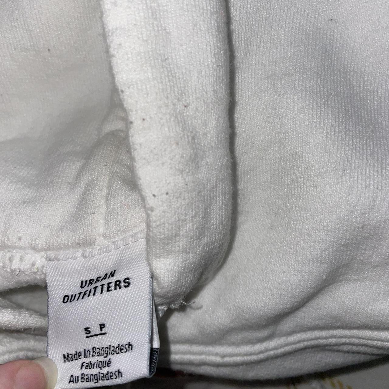 Urban outfitters white graphic hoodie, barely worn.... - Depop