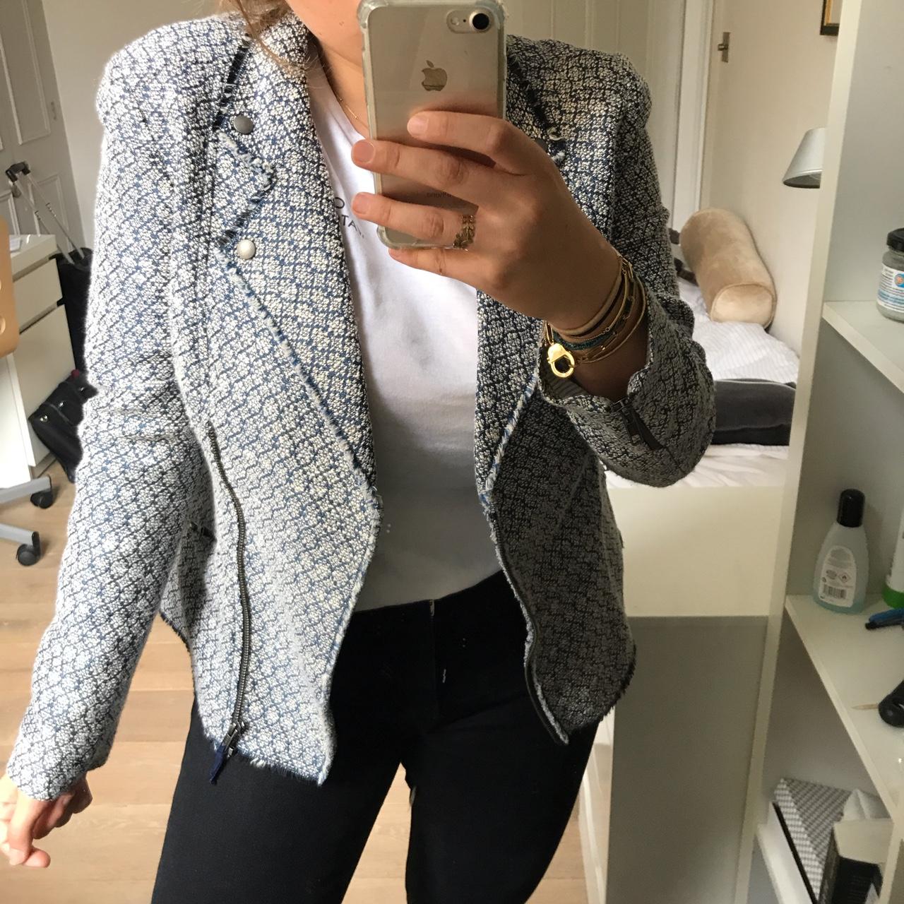 Tweed jacket from Jigsaw size 12 white and Depop