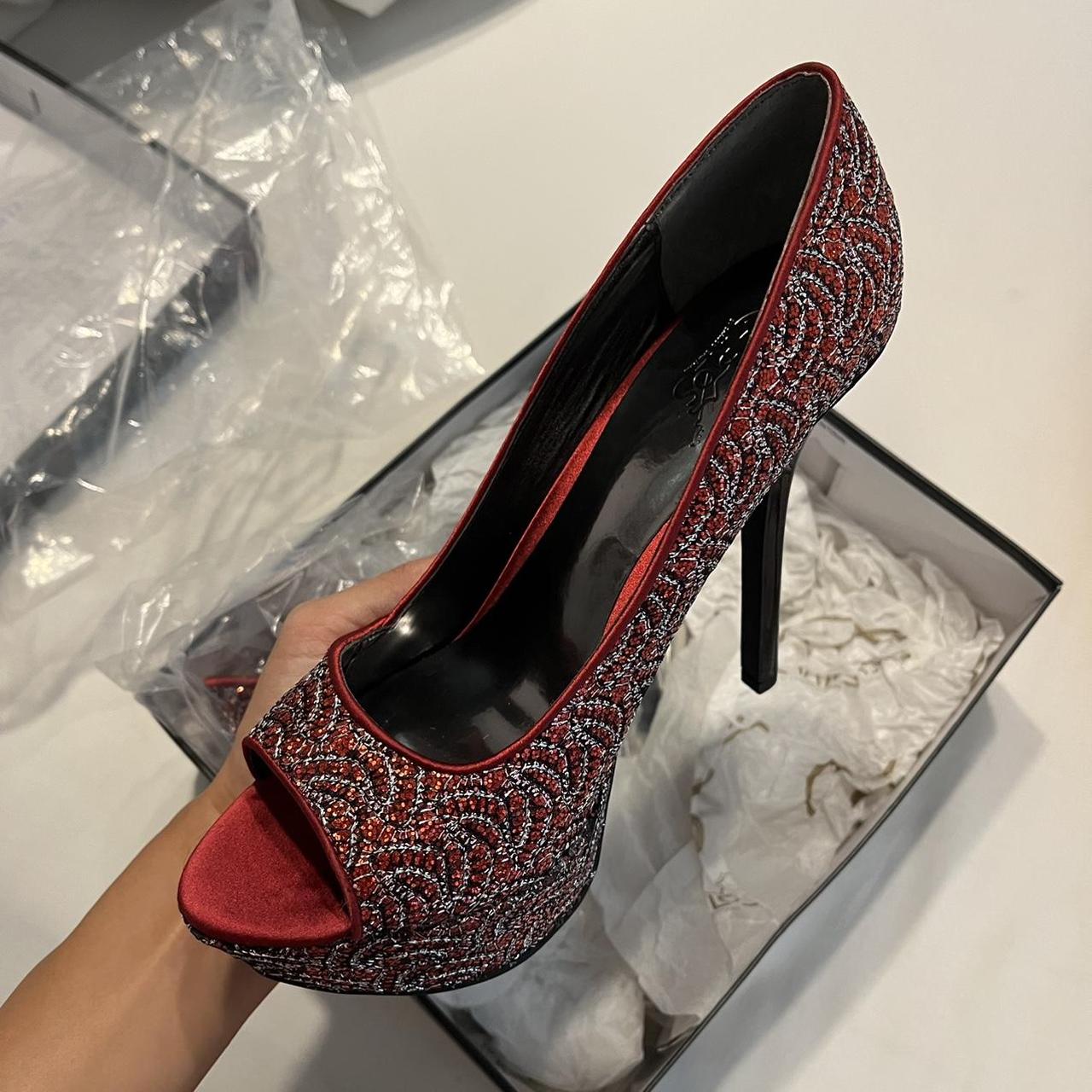 Carlos by Carlos Santana Women's Black and Red Footwear | Depop