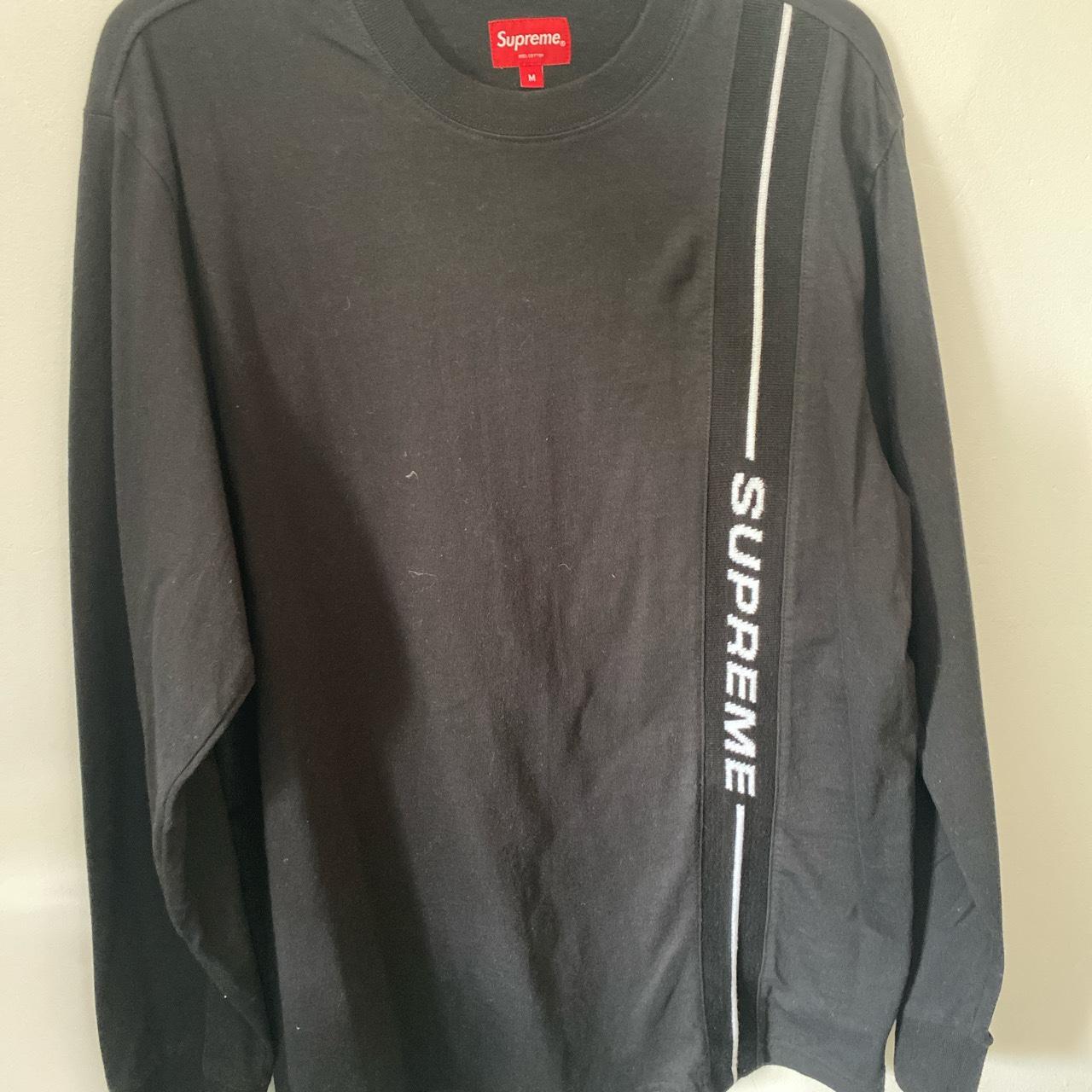 Supreme Vertical Logo Stripe L/S Top Release - FW18... - Depop