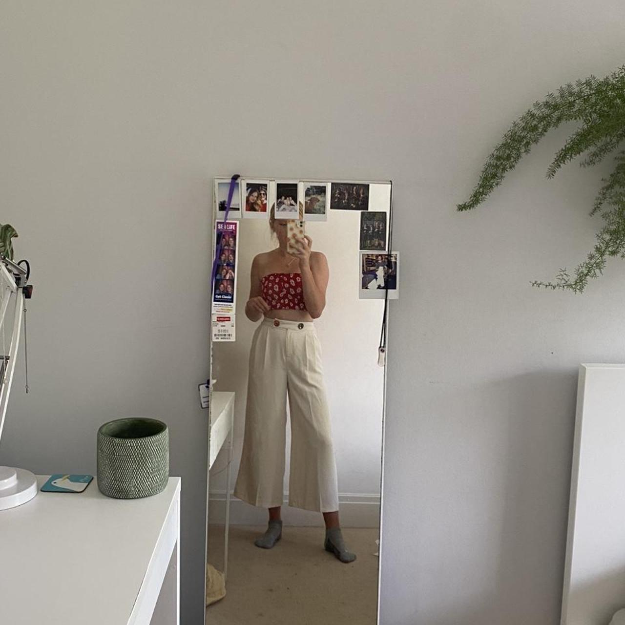 Topshop Womens White Trousers Depop 6224