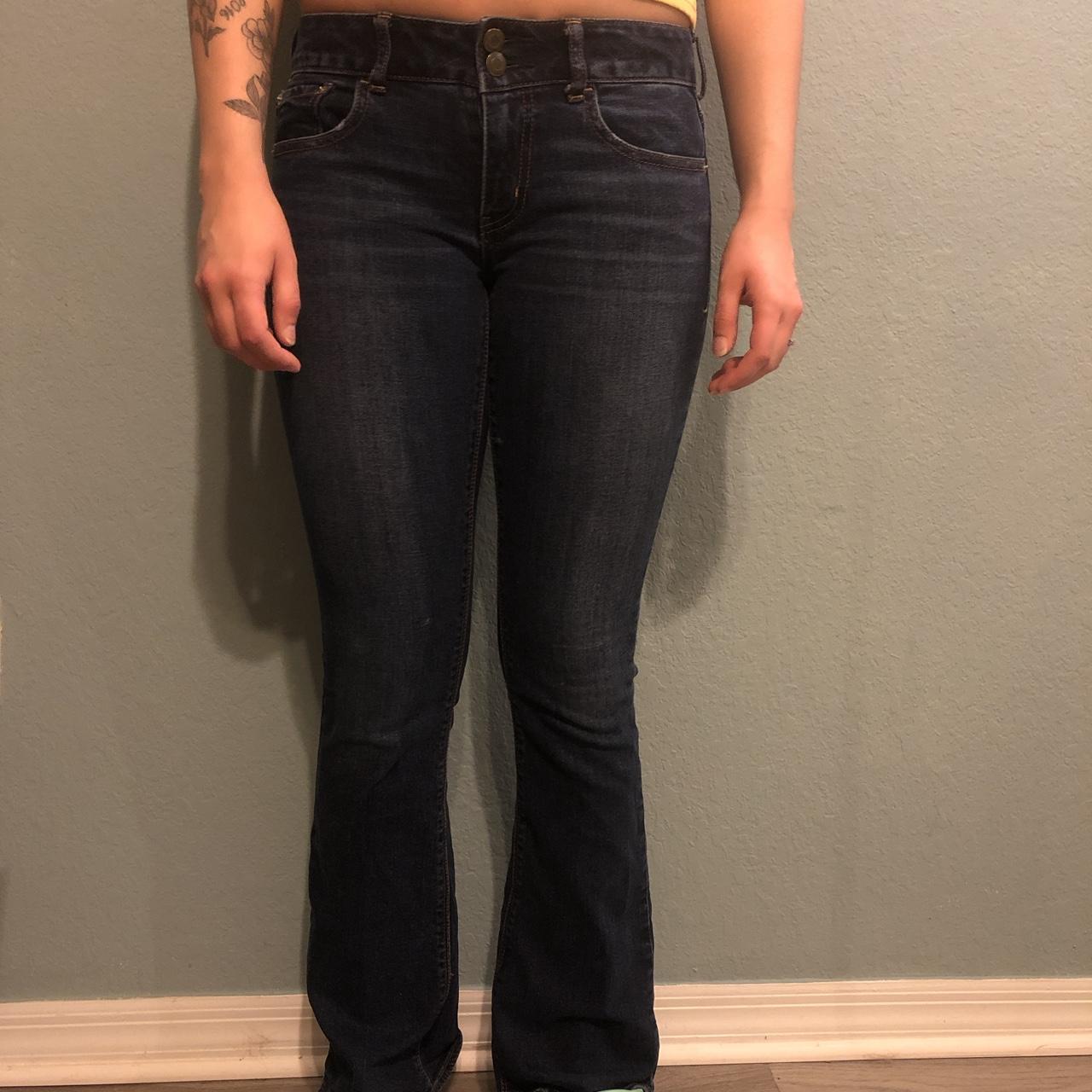 American eagle bell bottom artist jeans size 4R I'm - Depop