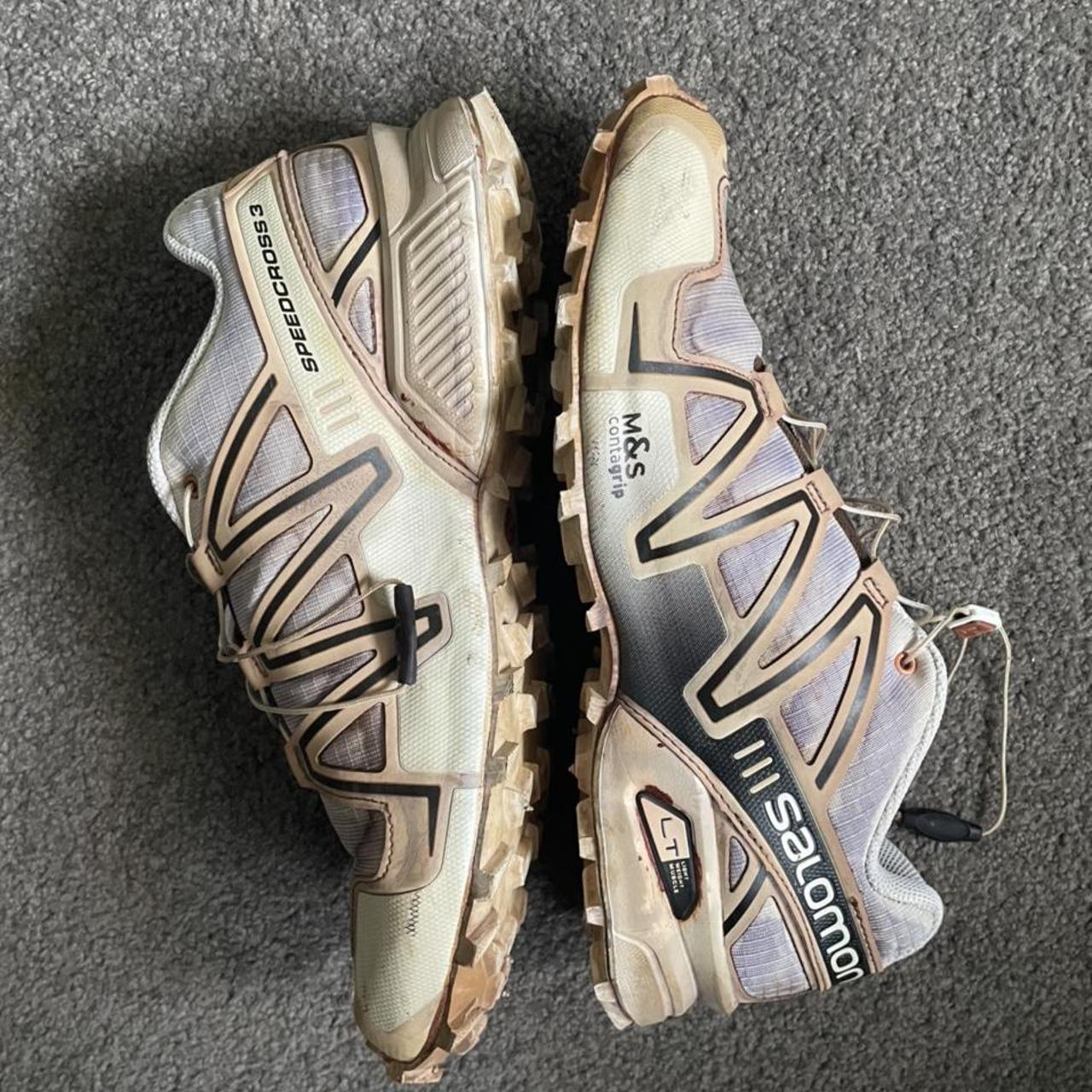 Custom dyed Salomon speed cross 3. Dyed brown/purple... Depop