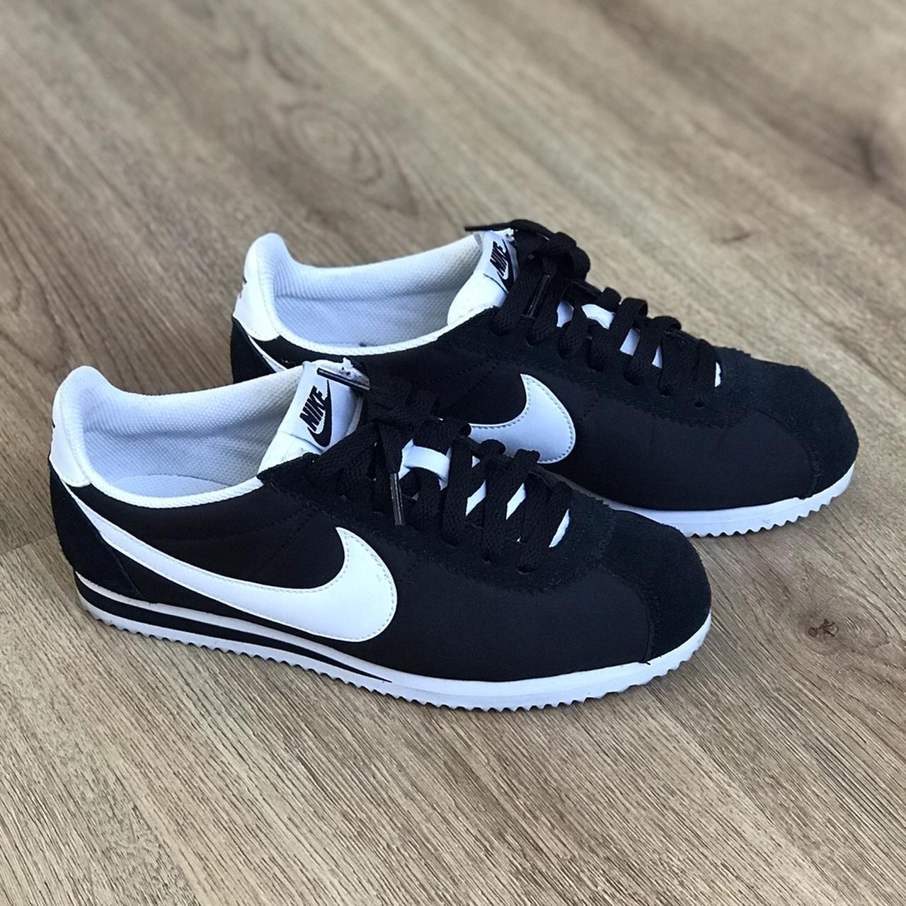 NIKE WOMENS CLASSIC CORTEZ NYLON - BLACK UK... - Depop