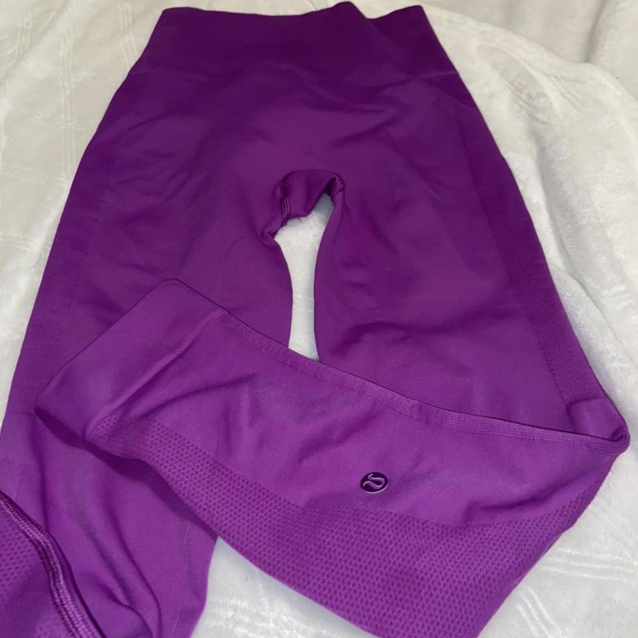 size 4 purple lululemon leggings - Depop