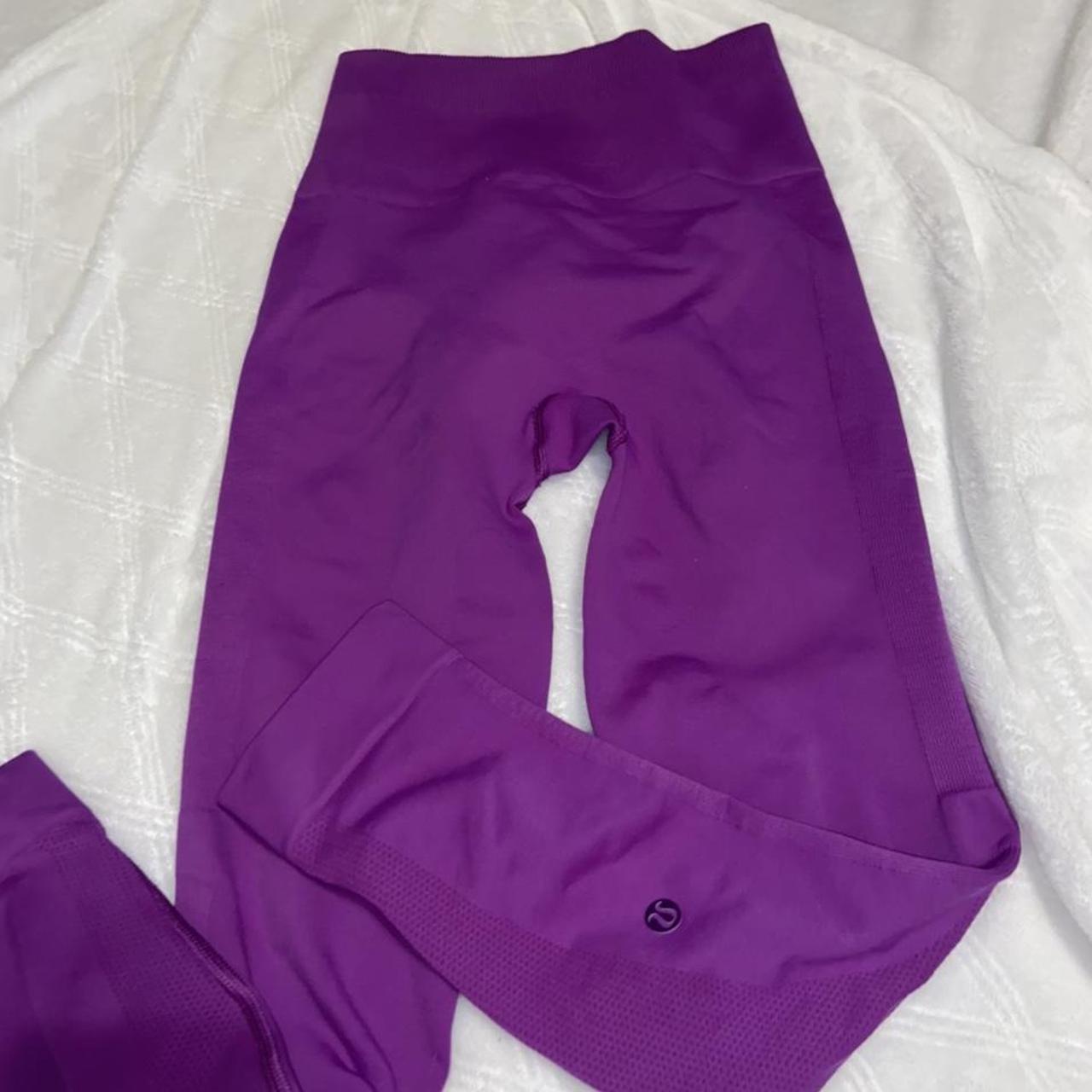 size 4 purple lululemon leggings - Depop