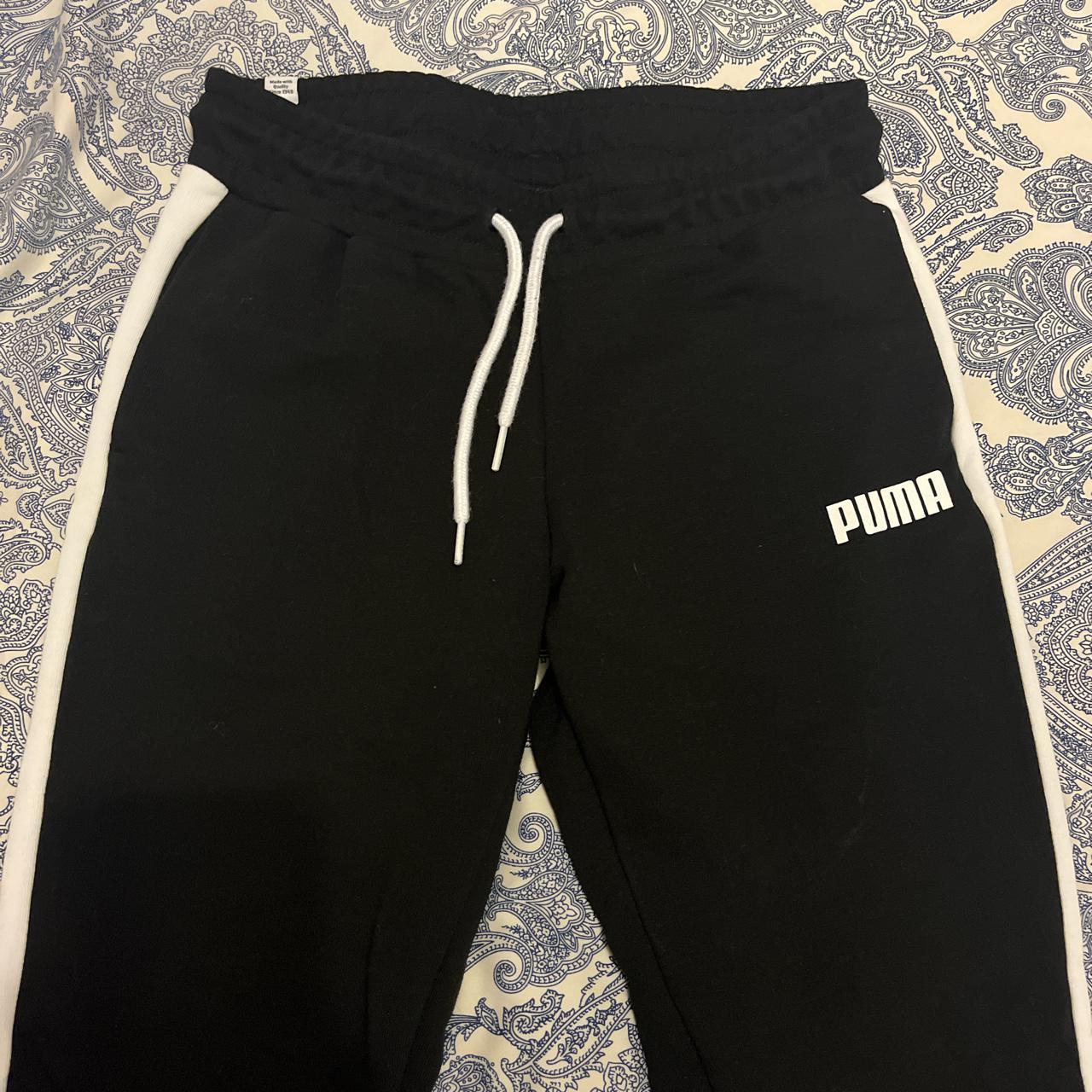 black cuffed tracksuit bottoms