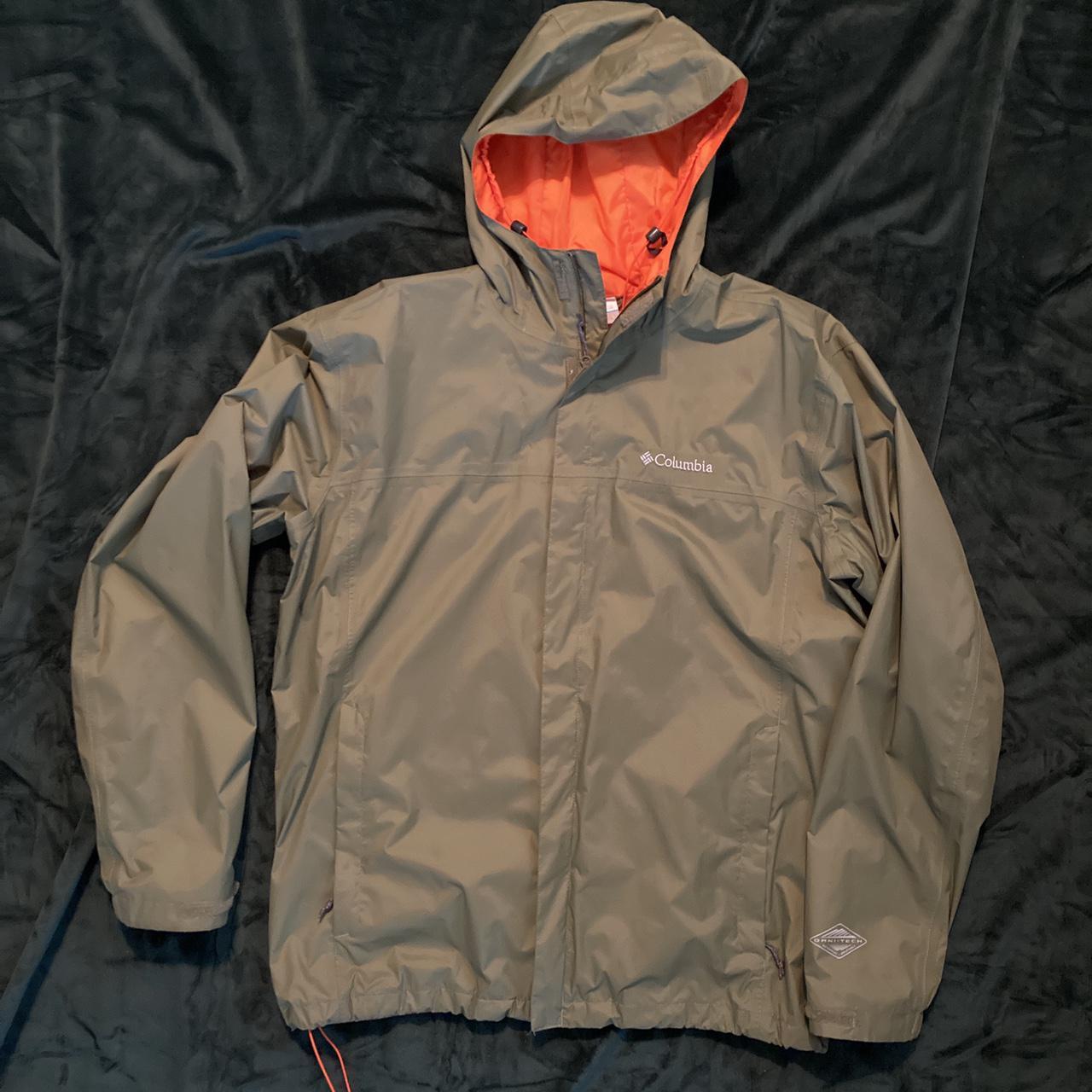 columbia orange rain jacket