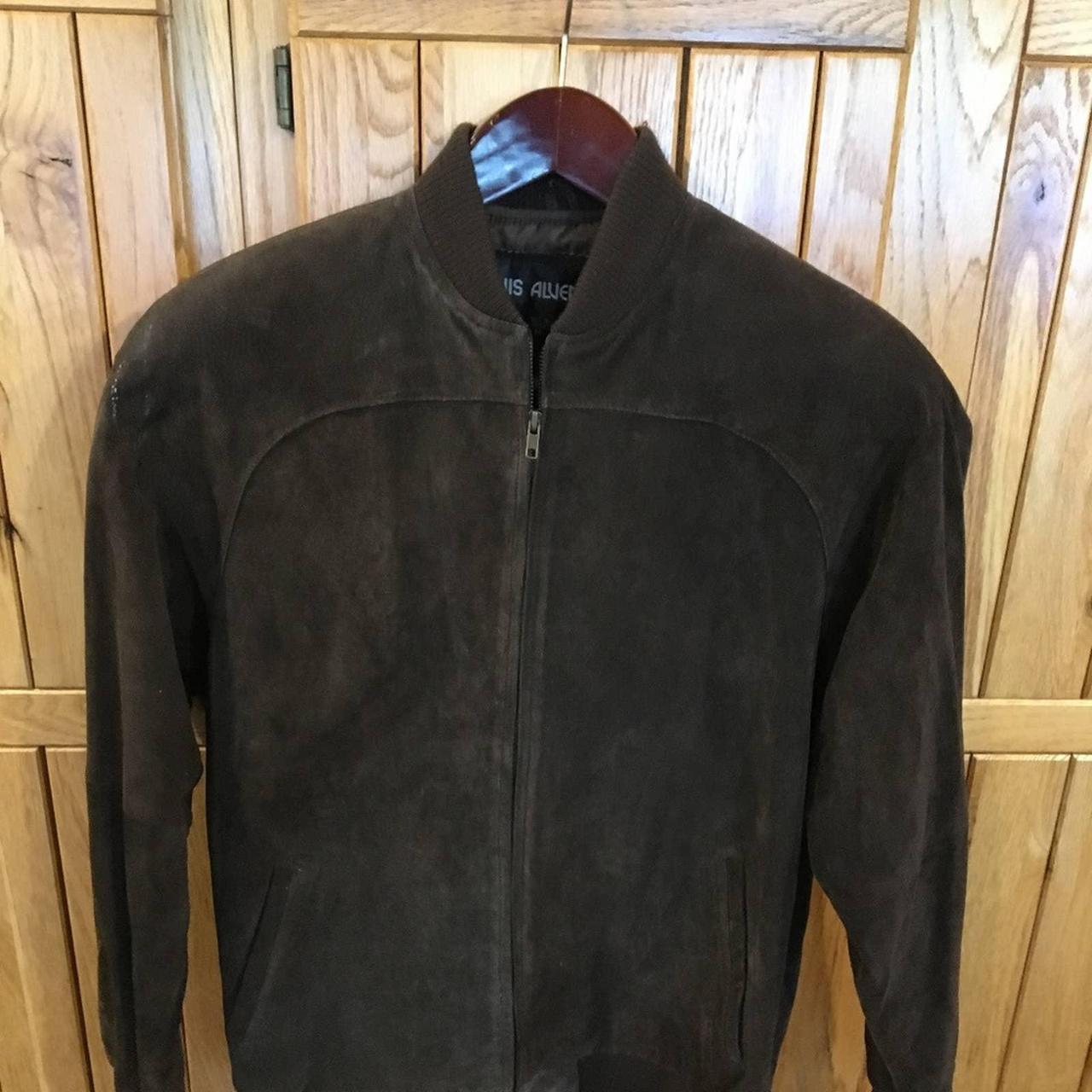 Luis Alvear Brown Suede Leather Bomber Jacket Color - Depop