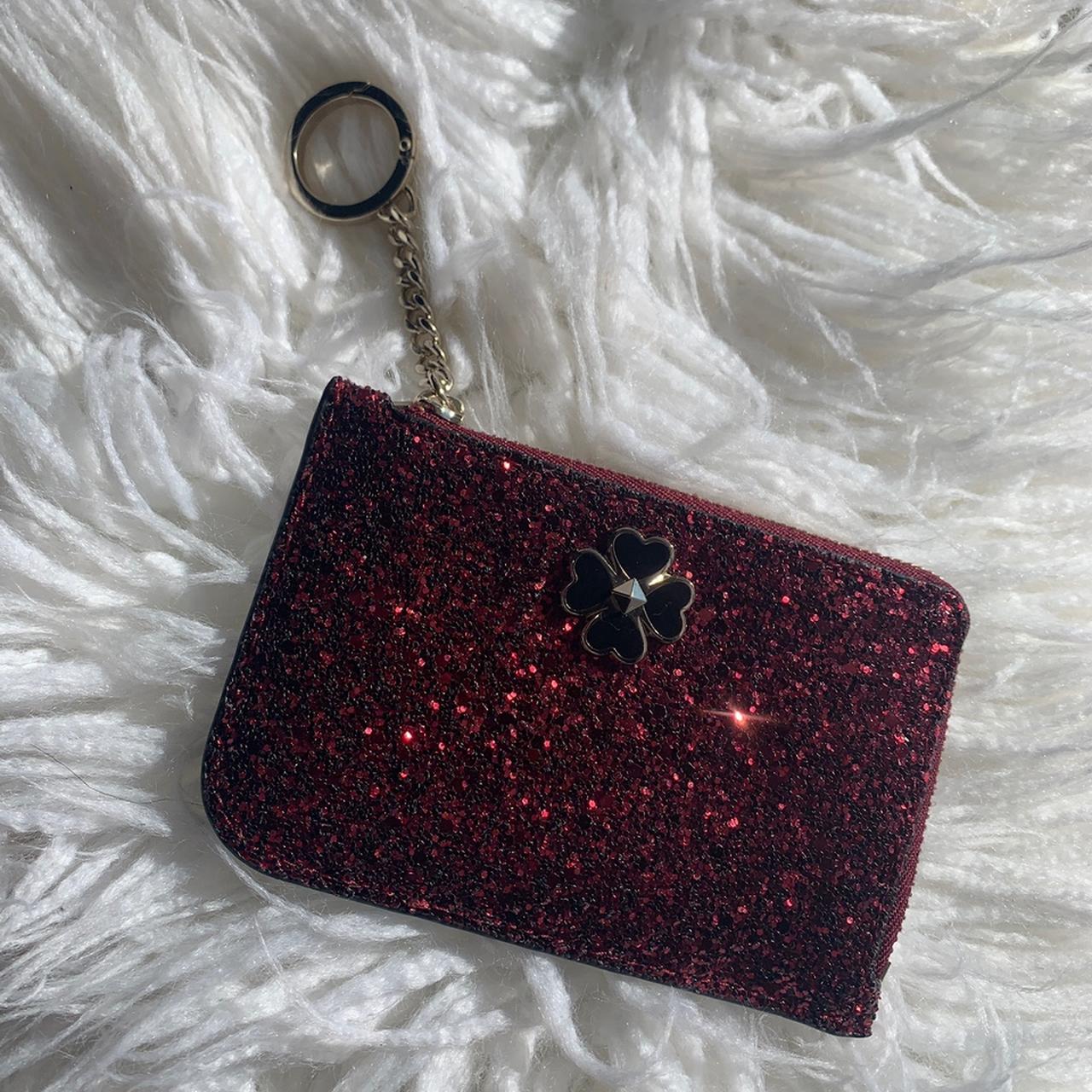 Kate spade outlet glitter keychain wallet