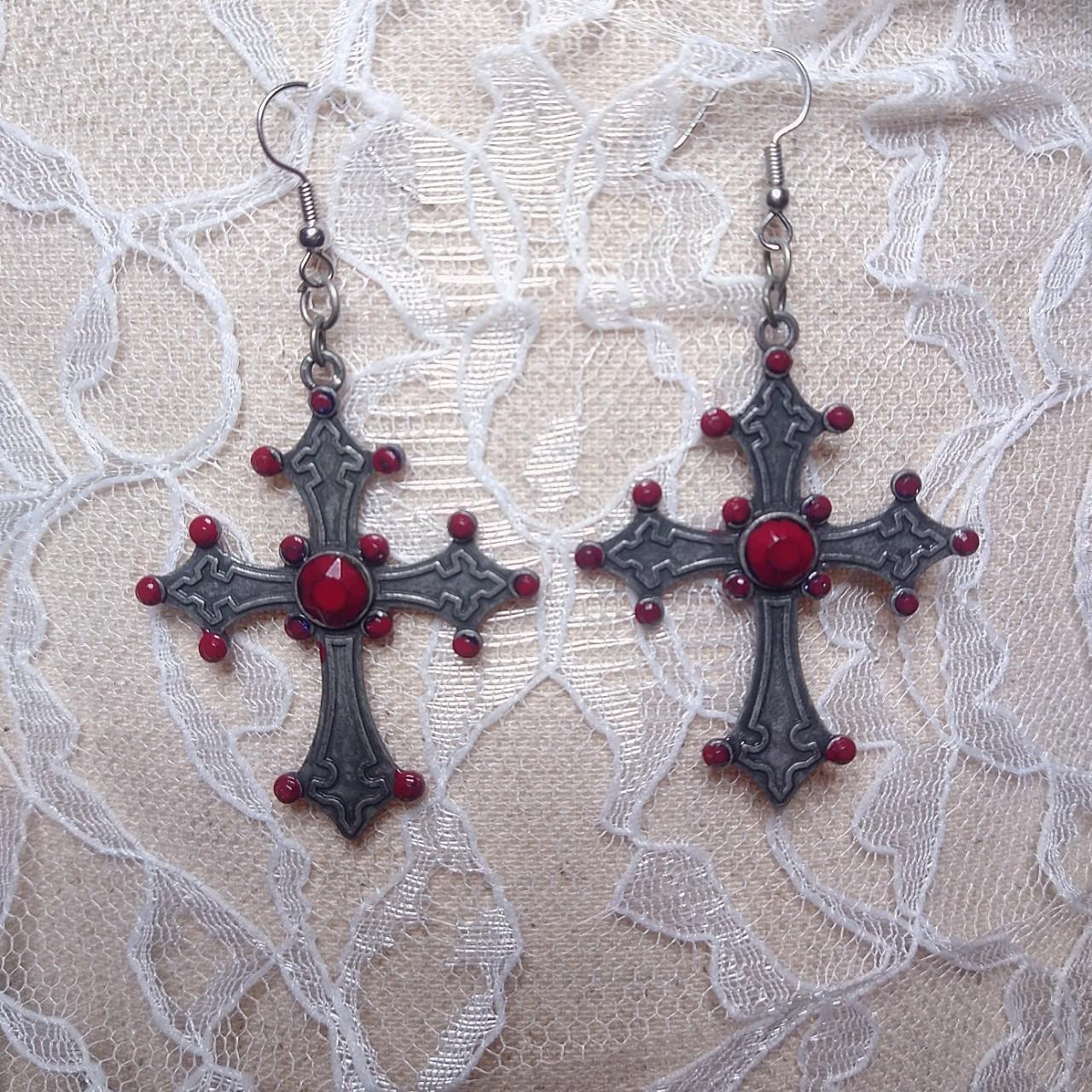 Women's Silver and Burgundy Jewellery