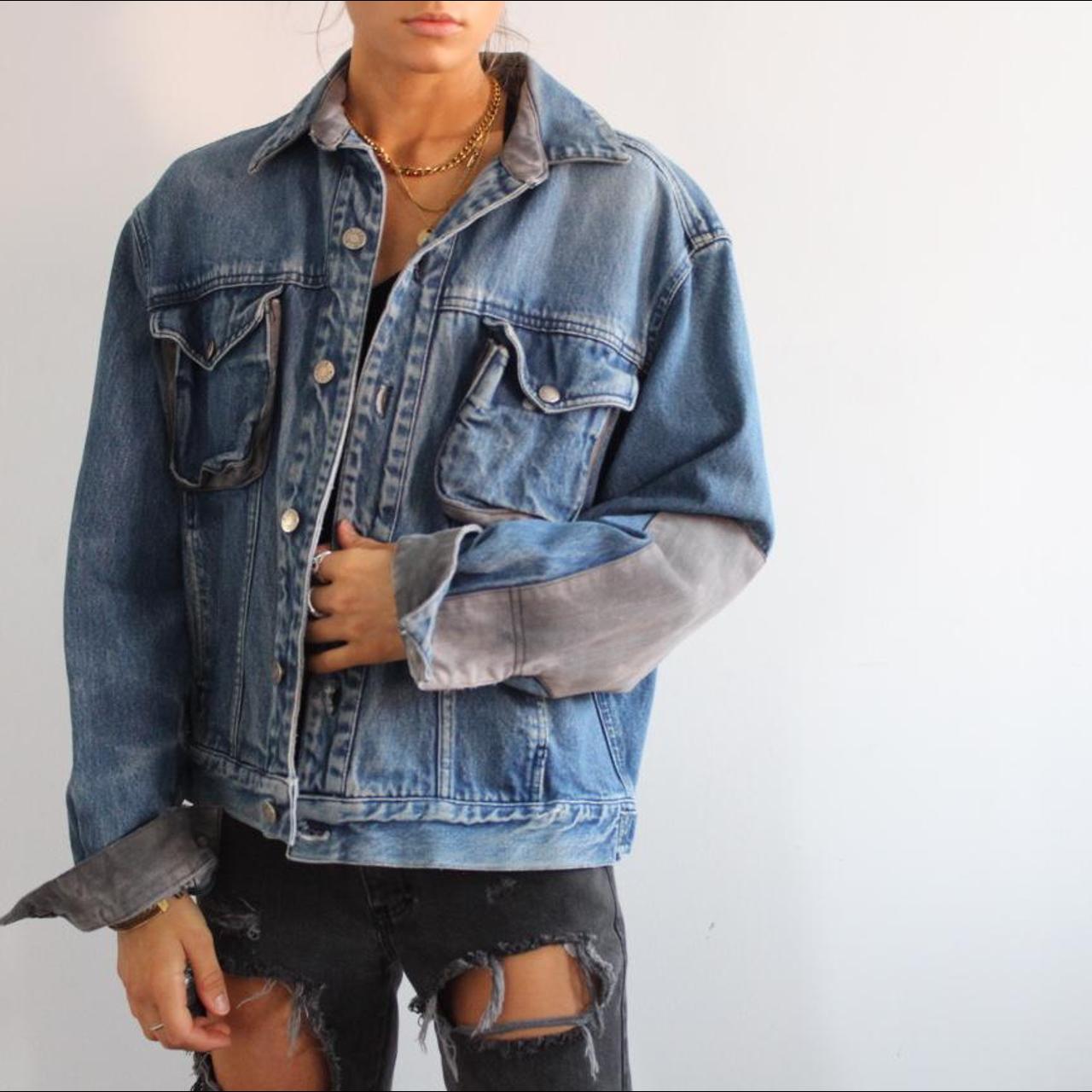 90s Calvin Klein Denim Jean Jacket Medium Blue Wash... - Depop