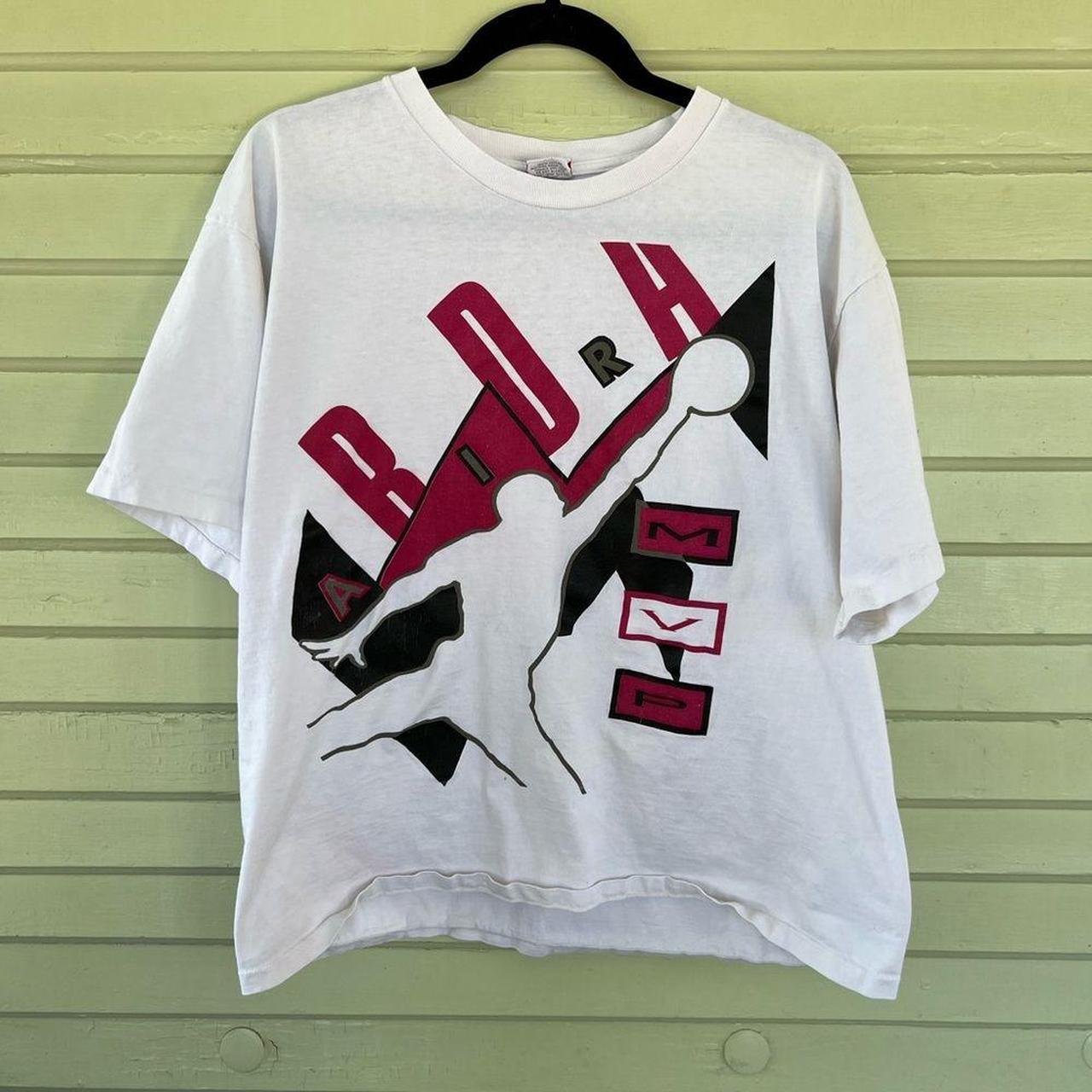 Pink and store gray jordan shirt