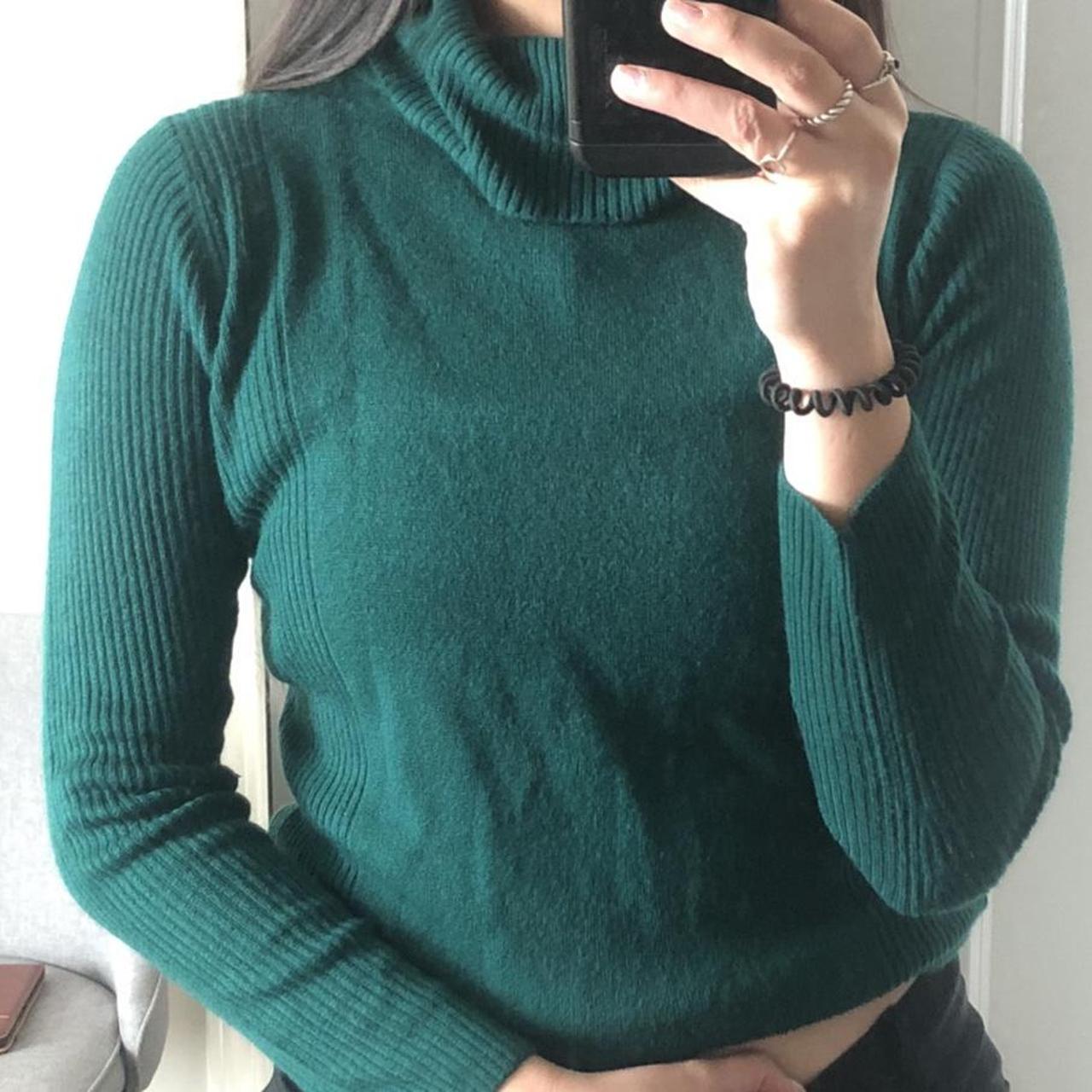 forest green turtleneck