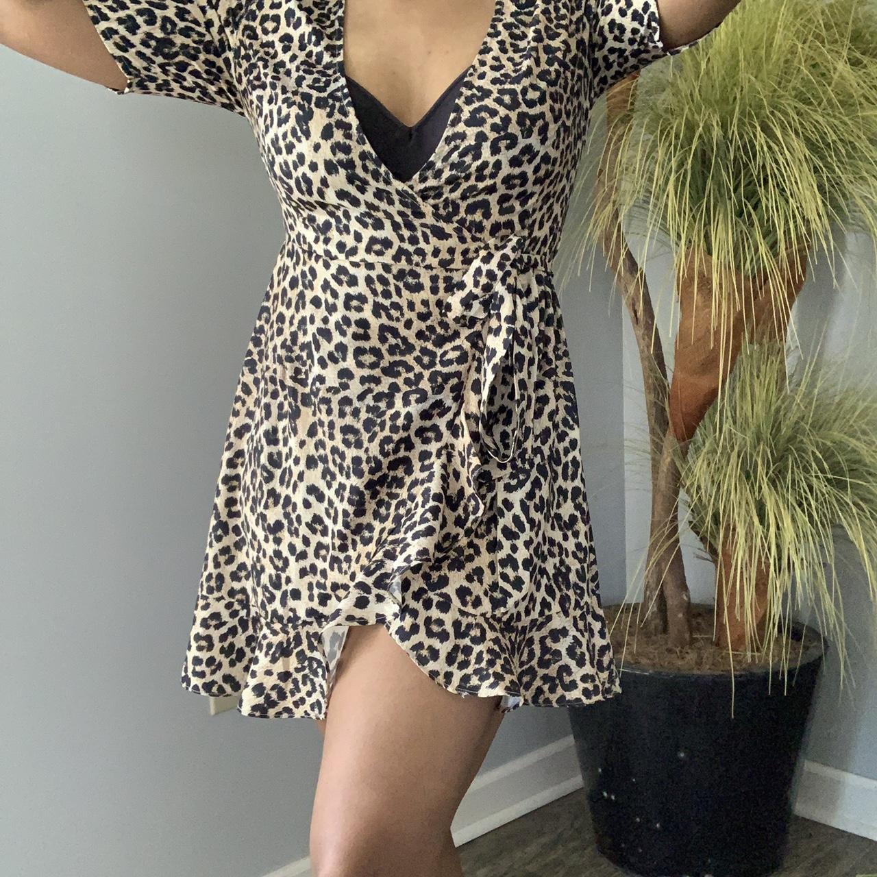 House of Sienna Cheetah print wrap dress. Never worn... - Depop