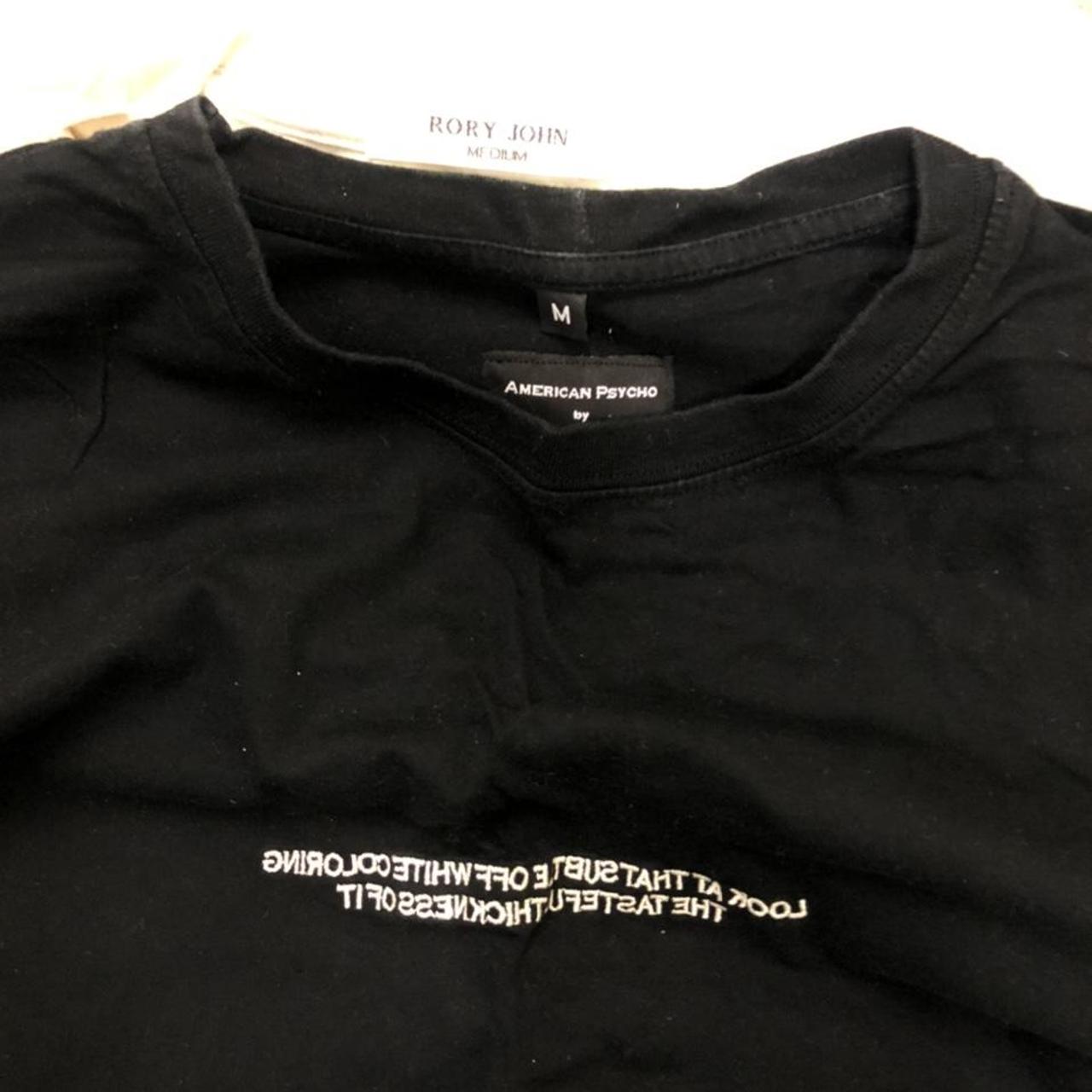 Rory John American psycho tee black medium, image size:1280x1280