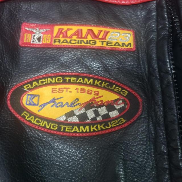 Vintage 'RARE' Karl Kani Racing Team Leather Jacket... - Depop