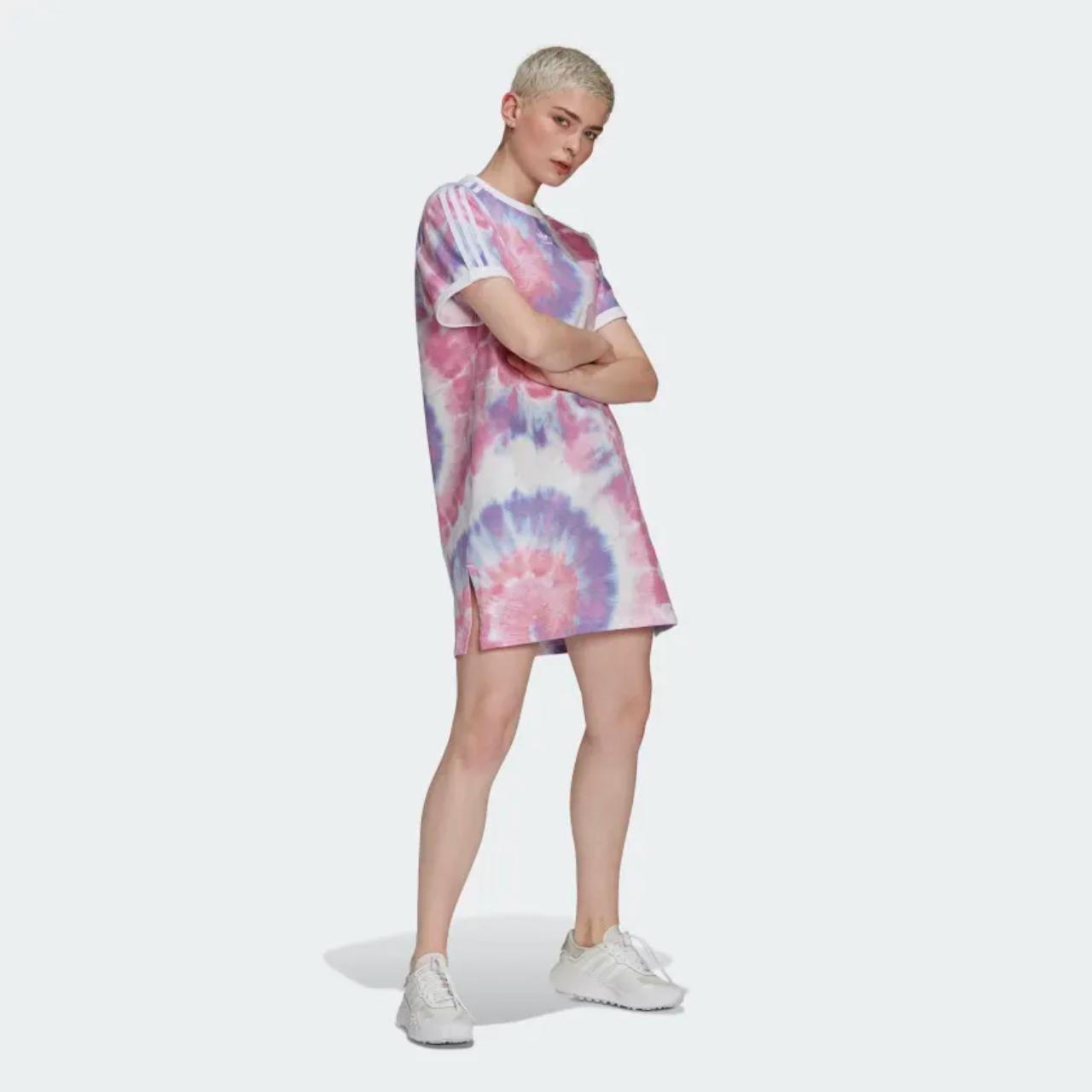 Pink Adidas Tee Dress Tie Dye Womens Dresses Adidas T-shirt Dress