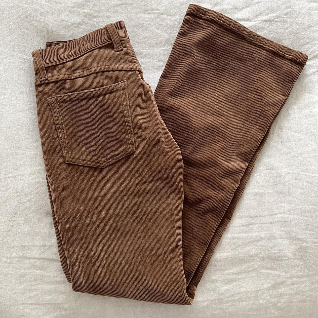 Brielle brandy melville brown corduroy flare pants!