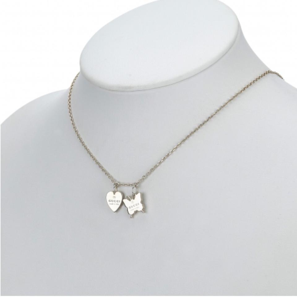 Gucci heart and butterfly outlet necklace