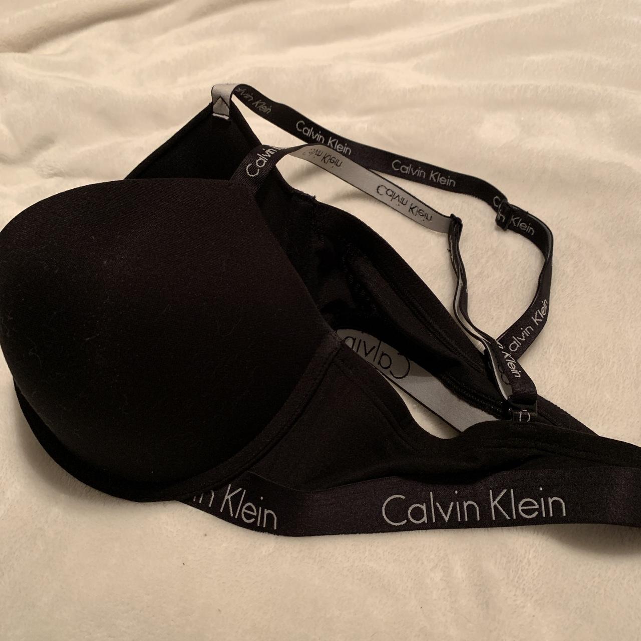 NWOT Black Calvin Klein Logo Padded Push-up - Depop
