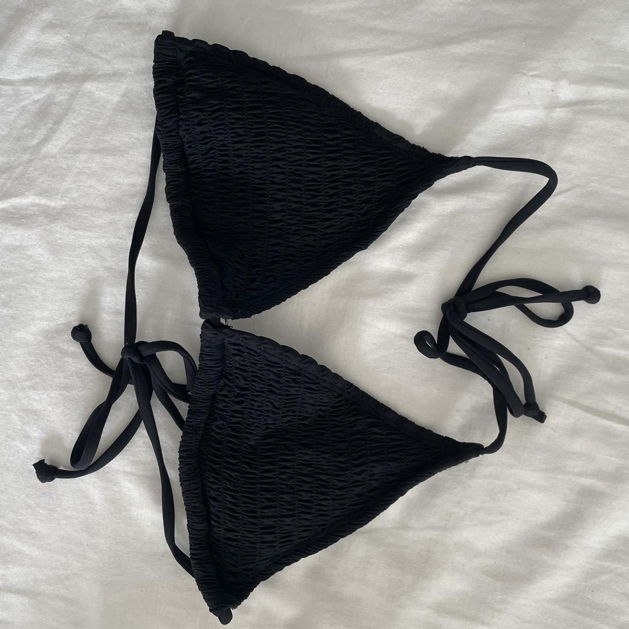 cotton on black triangle bikini top + billabong... - Depop