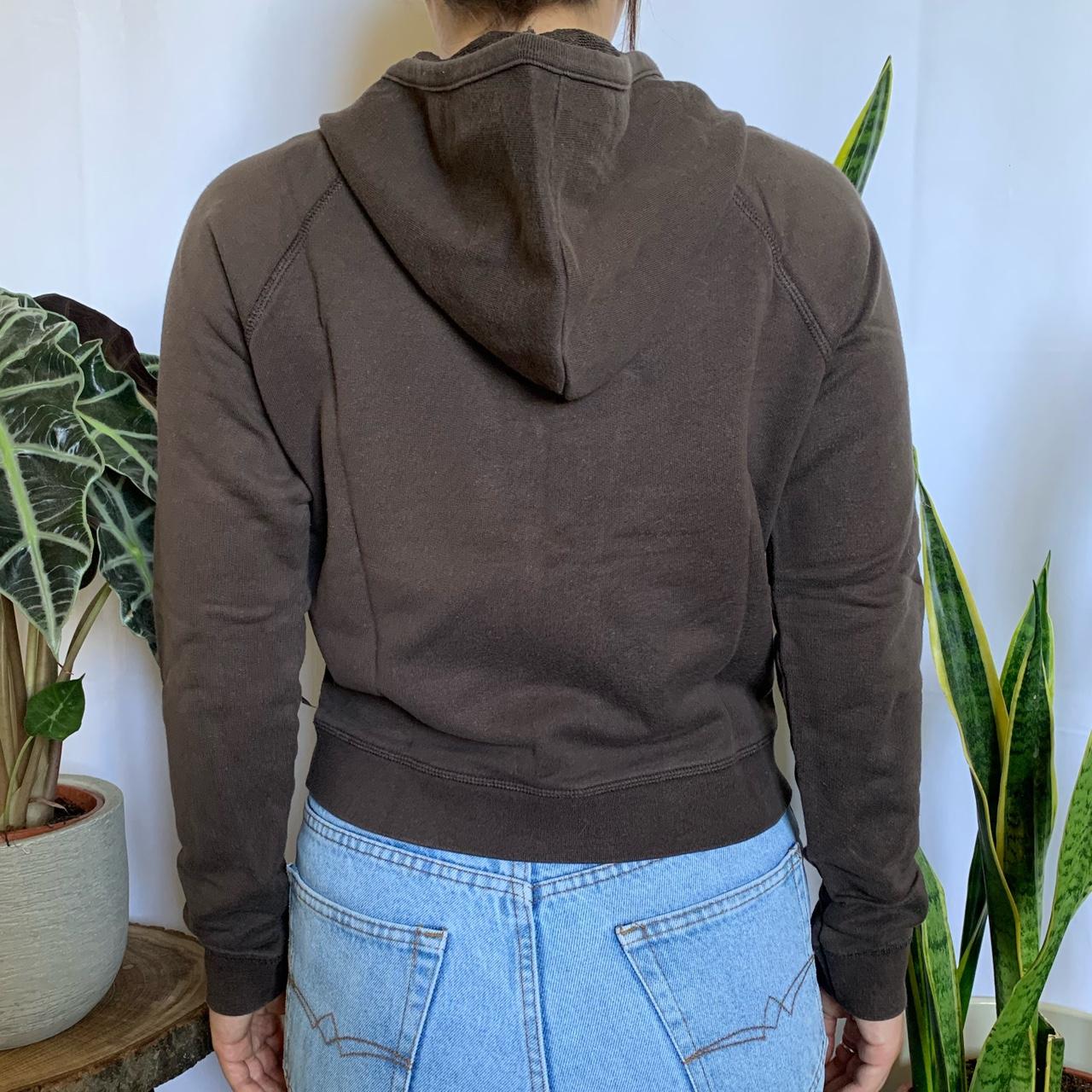 🤎 BROWN ZIP UP HOODIE 🤎 Golden glitter logo on the... - Depop