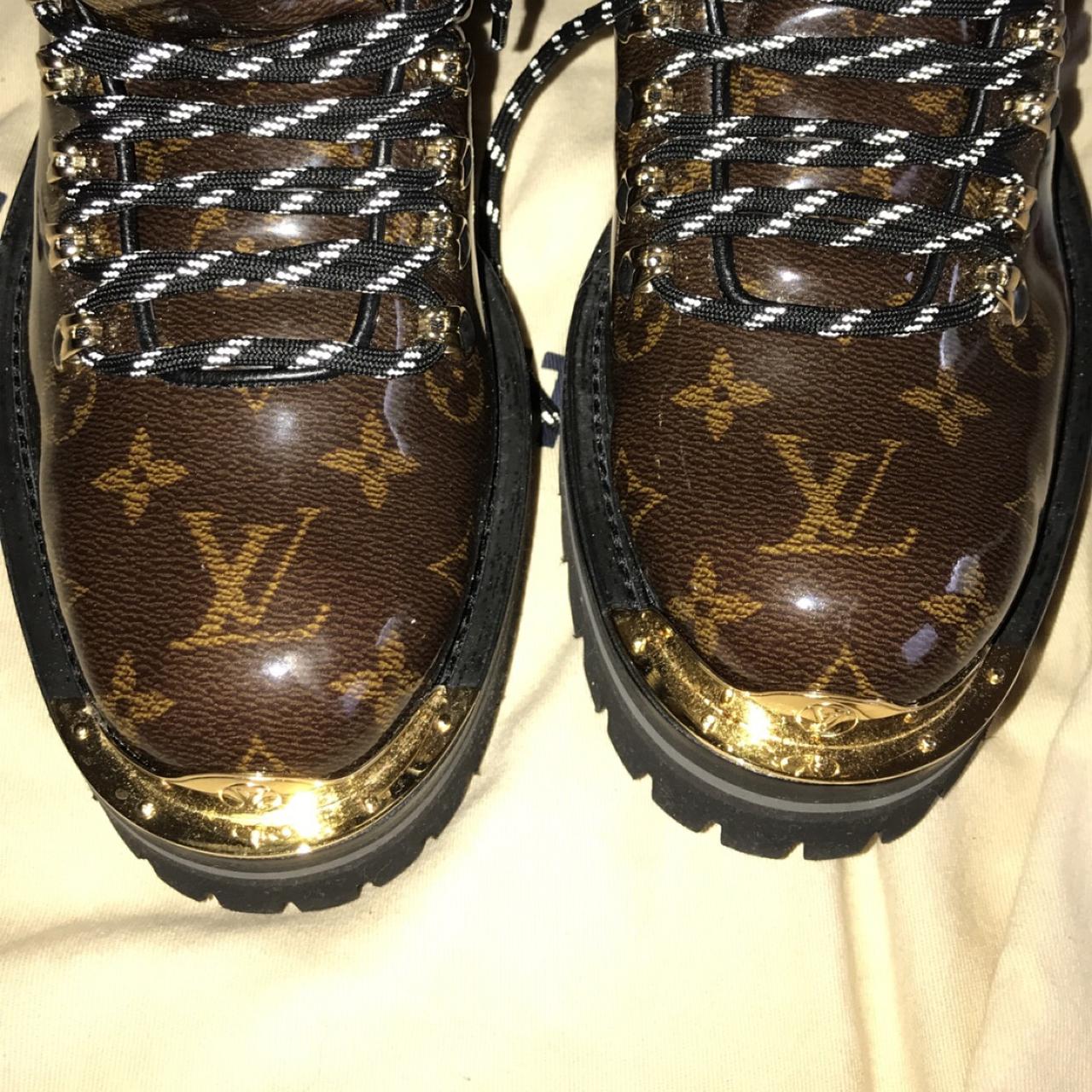 Authentic Louis Vuitton wonderland flat ranger boots - Depop