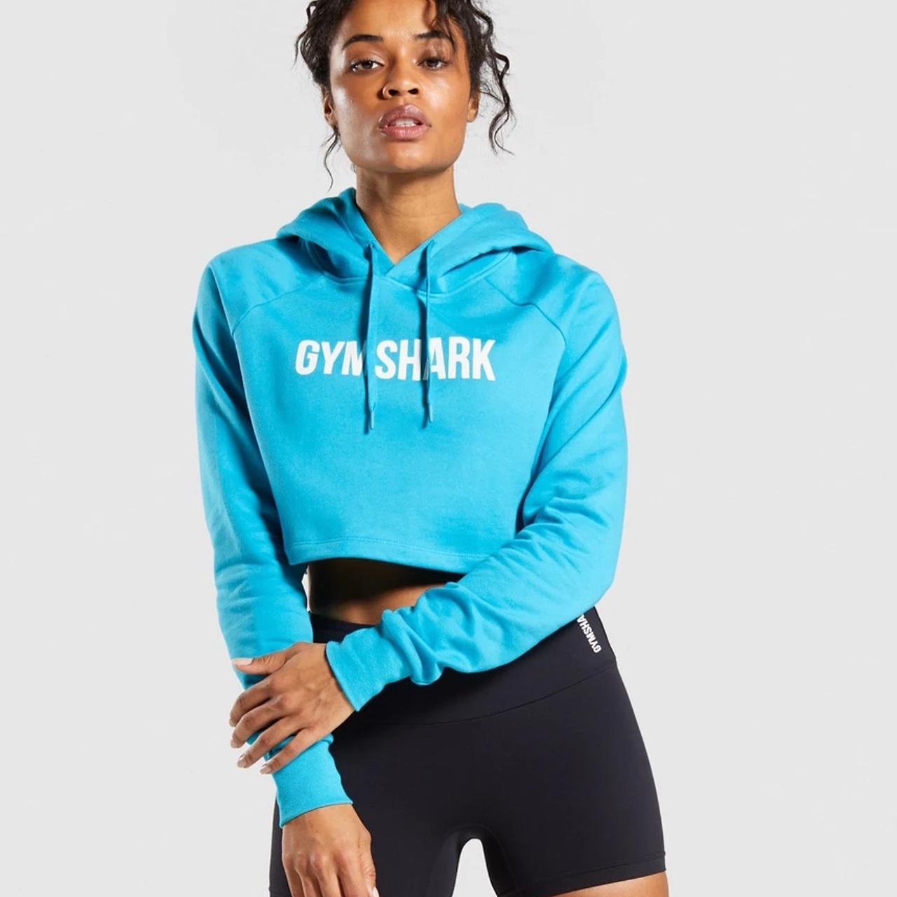 Blue cropped gymshark hoodie , Sold out online x