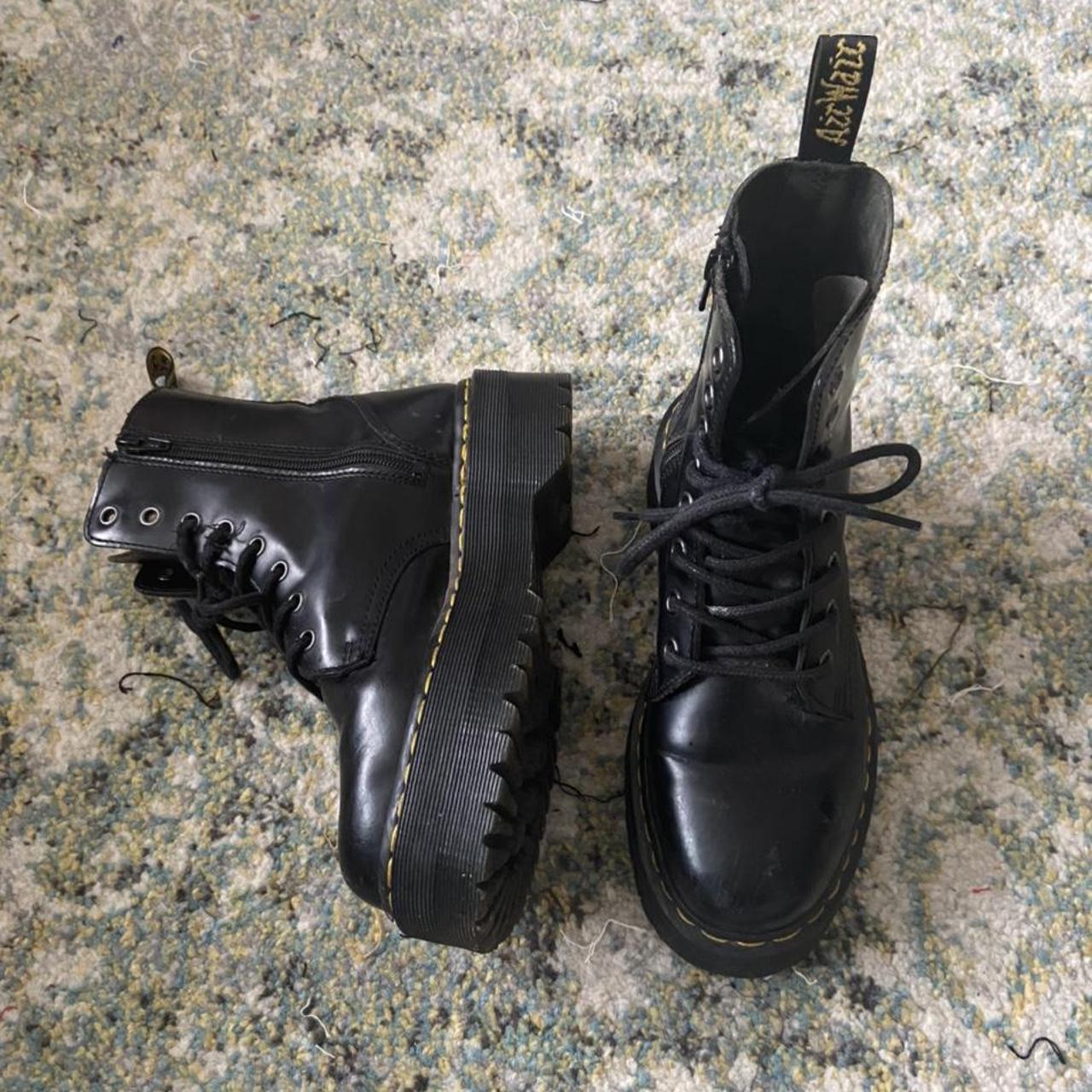 Dr Martens Jadon platform chunky boots Zips up at... - Depop