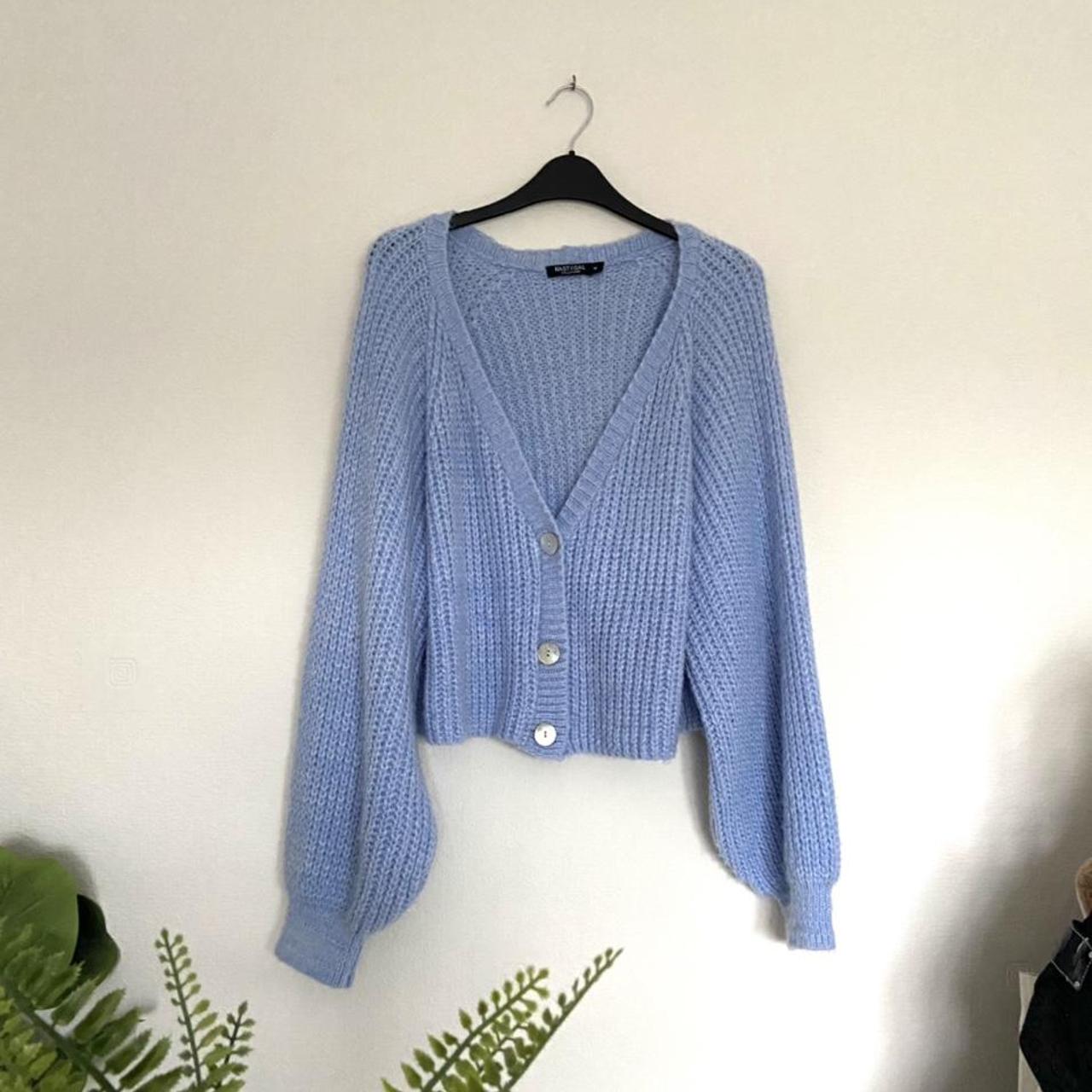 nasty gal blue cardigan