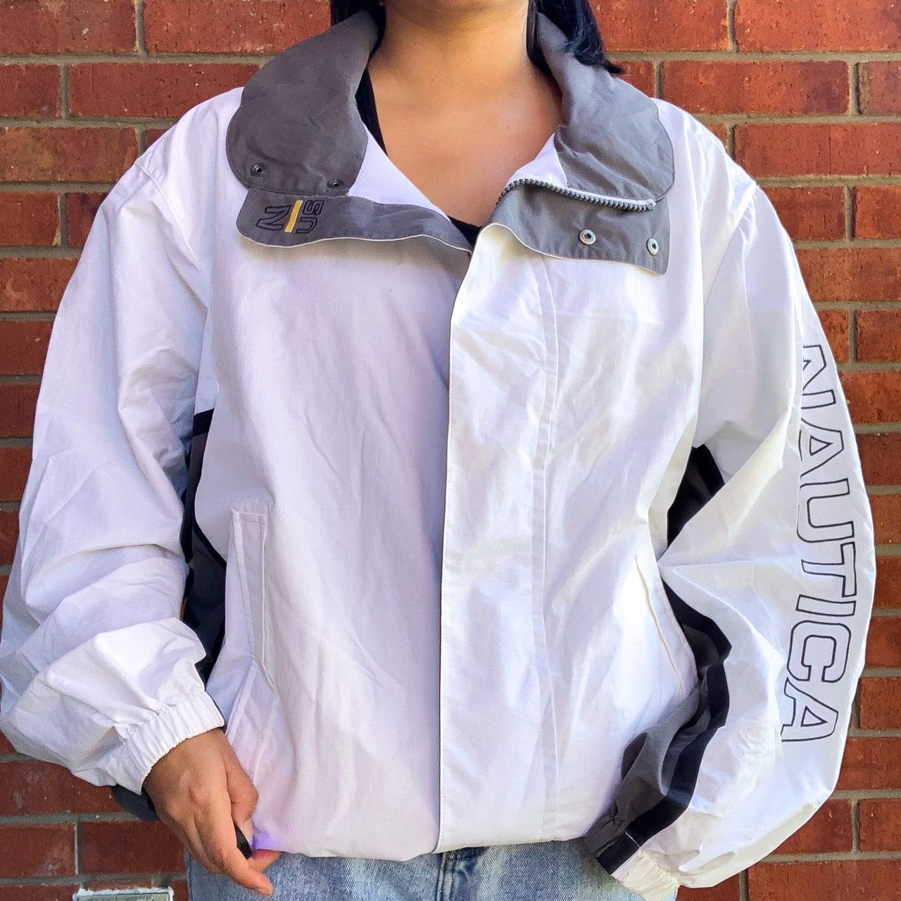 nautica white windbreaker