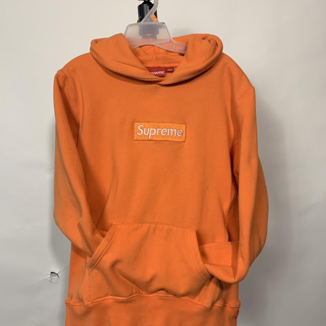 Supreme Box Logo Drawstring Hoodie - Orange for Men
