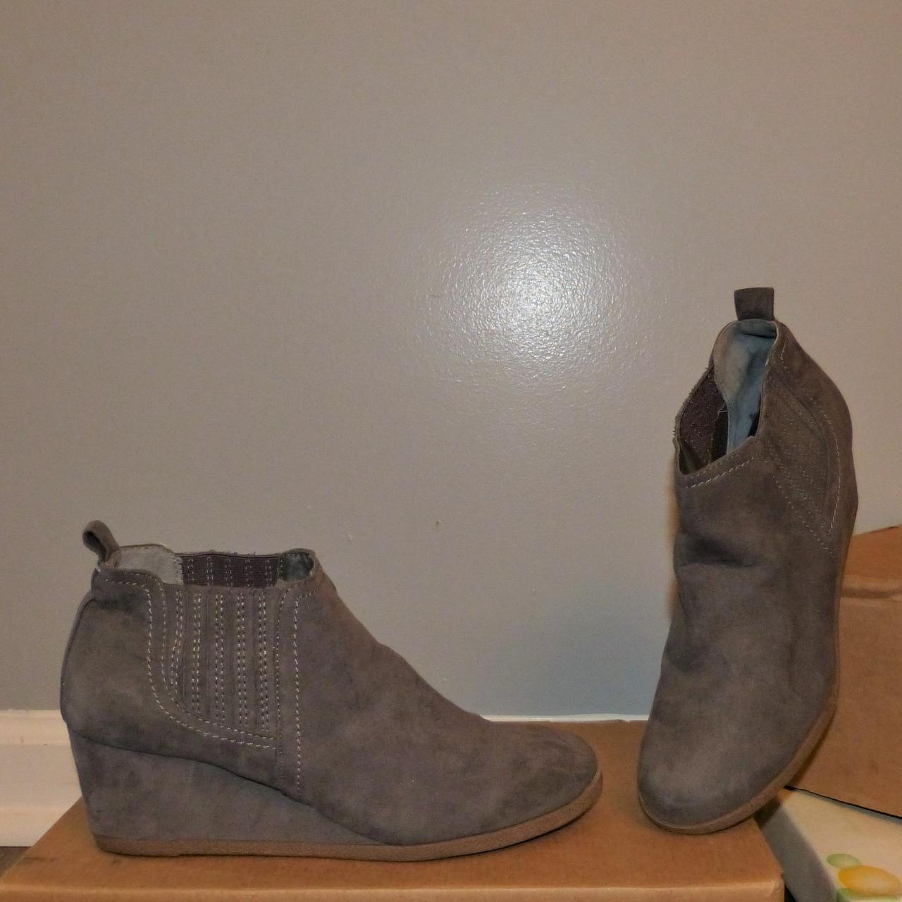 DV8 DOLCE VITA Gray Suede Ankle Bootie Boot Wedge. Depop