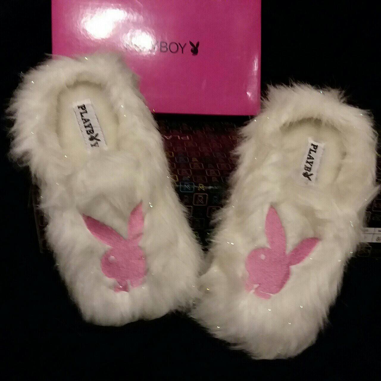 pink playboy slippers