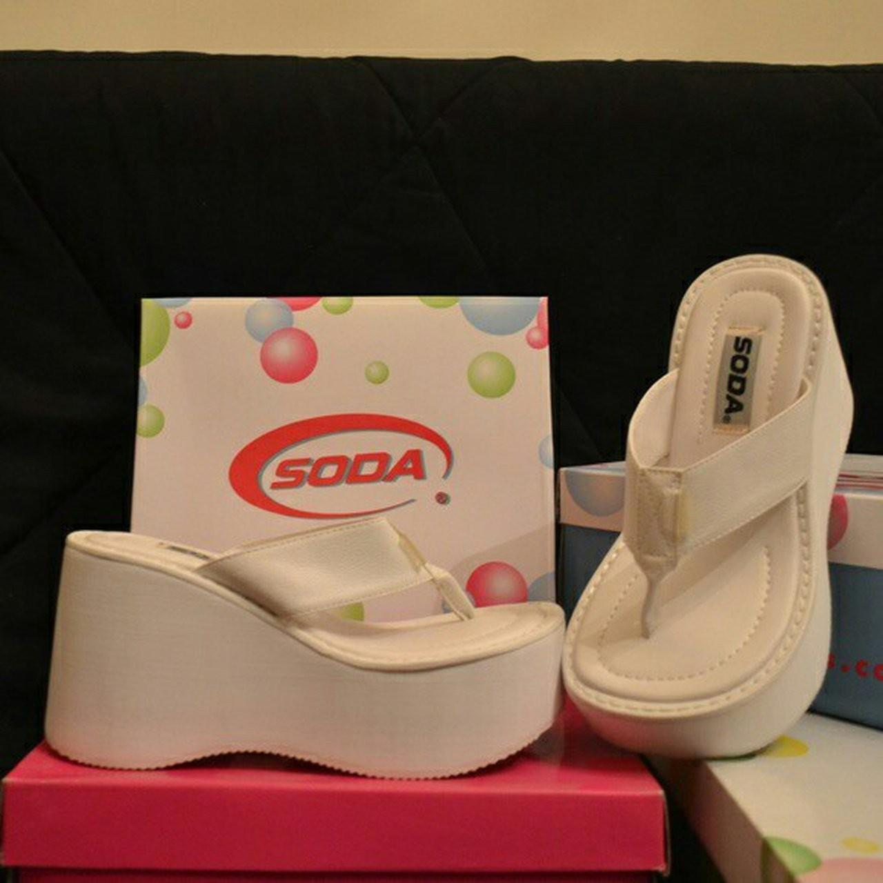 Soda on sale white sandals