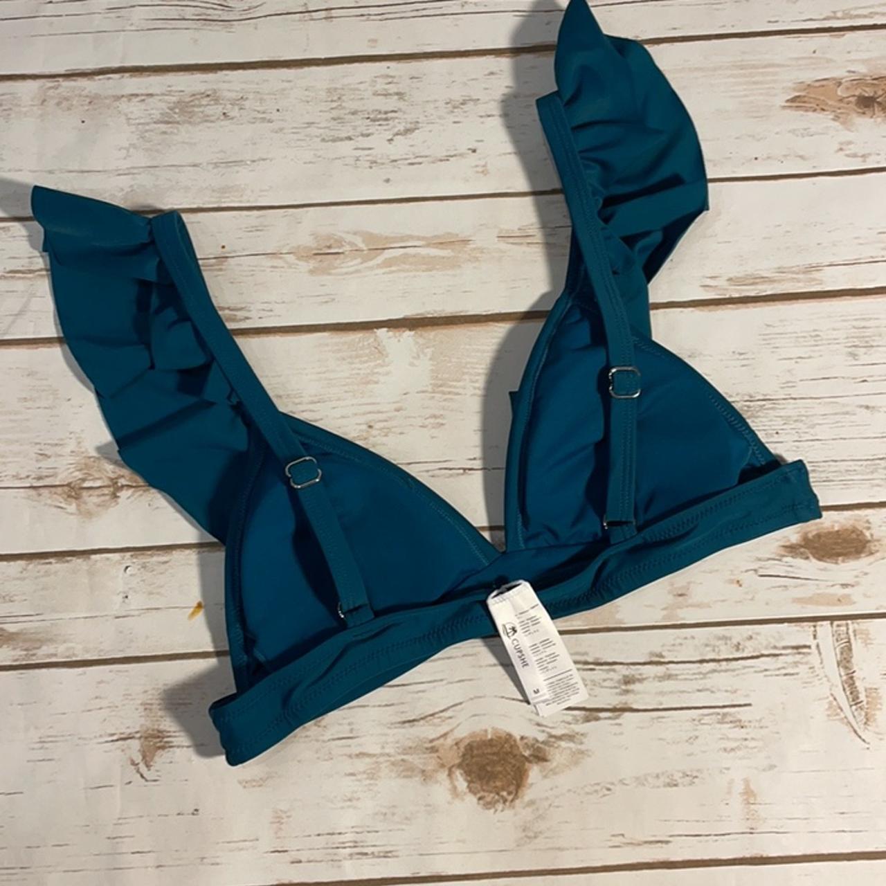 Cupshe Women's Blue and Green Bikiniandtankinitops Depop