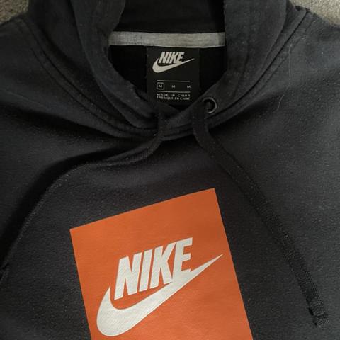 black nike hoodie orange box