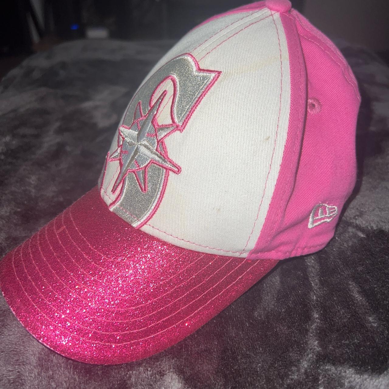 Pink Glitter Youth Seattle Mariners New Era SnapBack - Depop