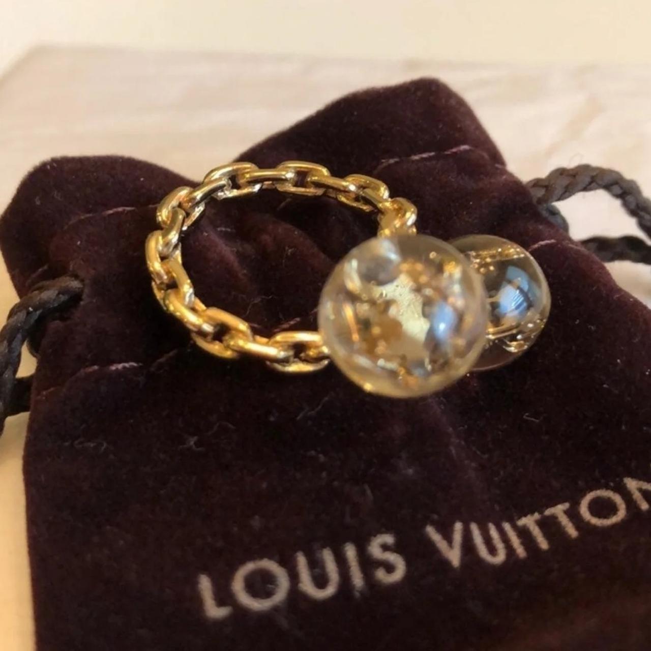 Louis Vuitton Bubbles Resin Monogram Inclusion Ring Size 6