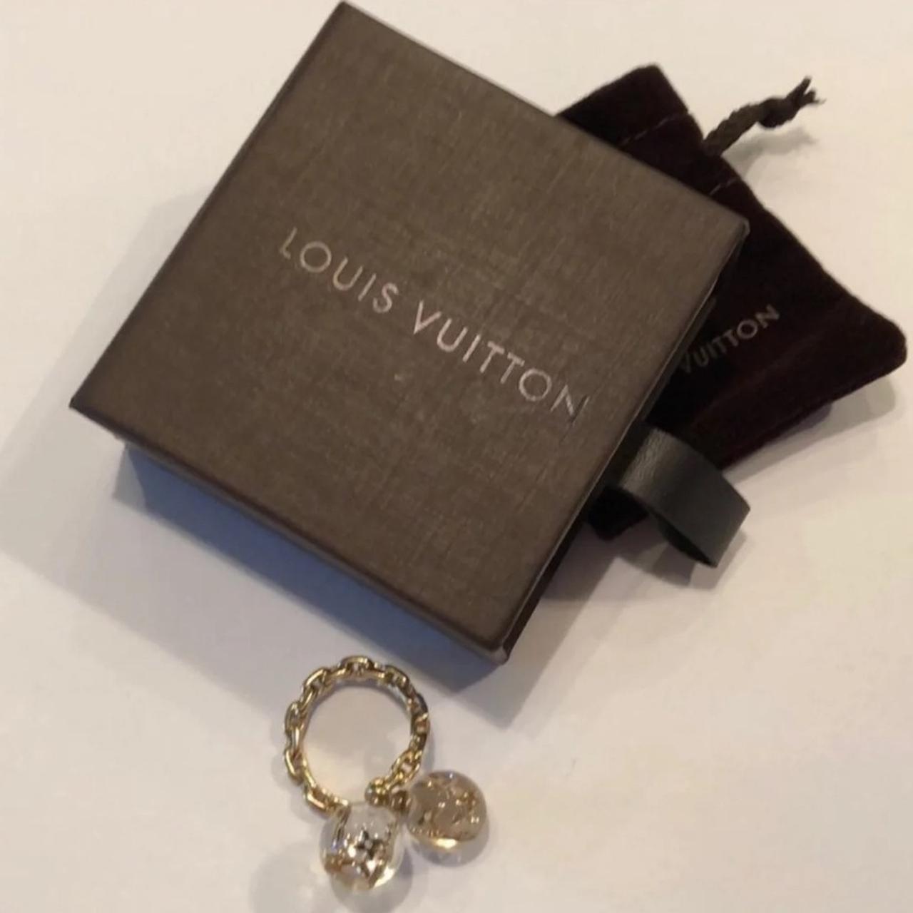 Louis Vuitton Resin & Crystal Inclusion Fleur Bubble Ring - Brass