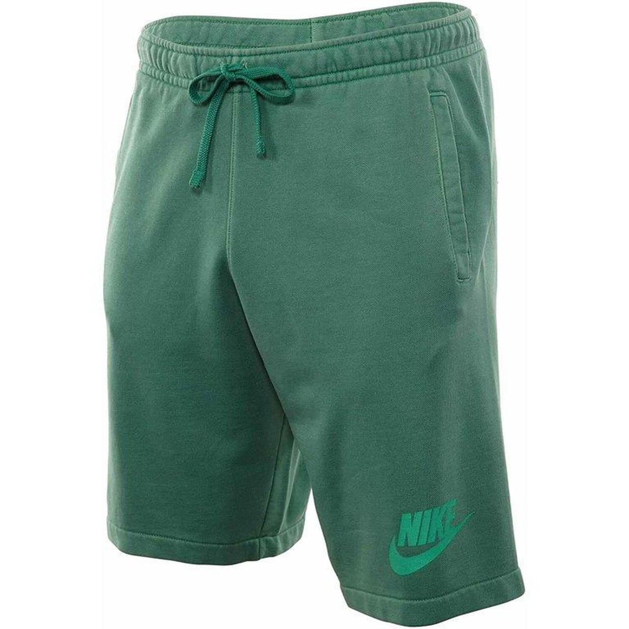 Nike Men's Sportswear Washed Training Shorts Green... - Depop