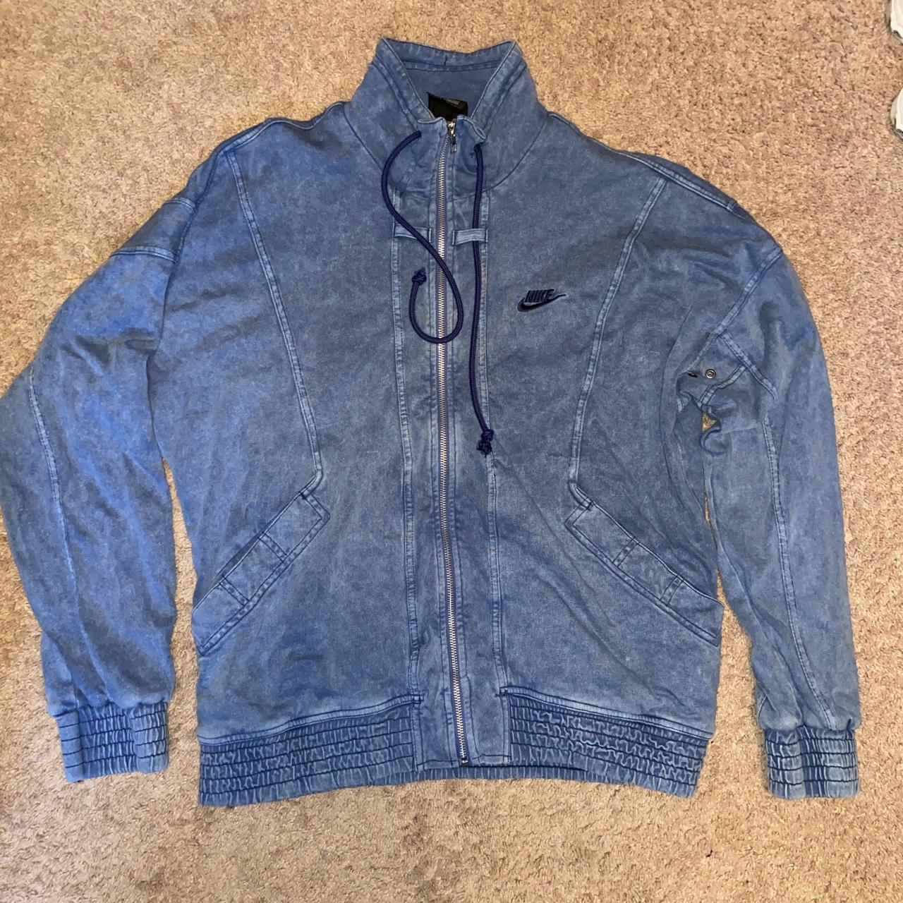 Nike denim best sale bomber jacket