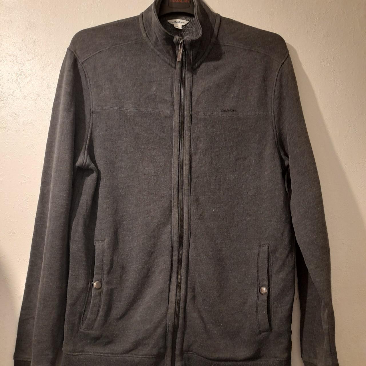 Calvin Klein Grey jacket Size Medium Mens - Depop