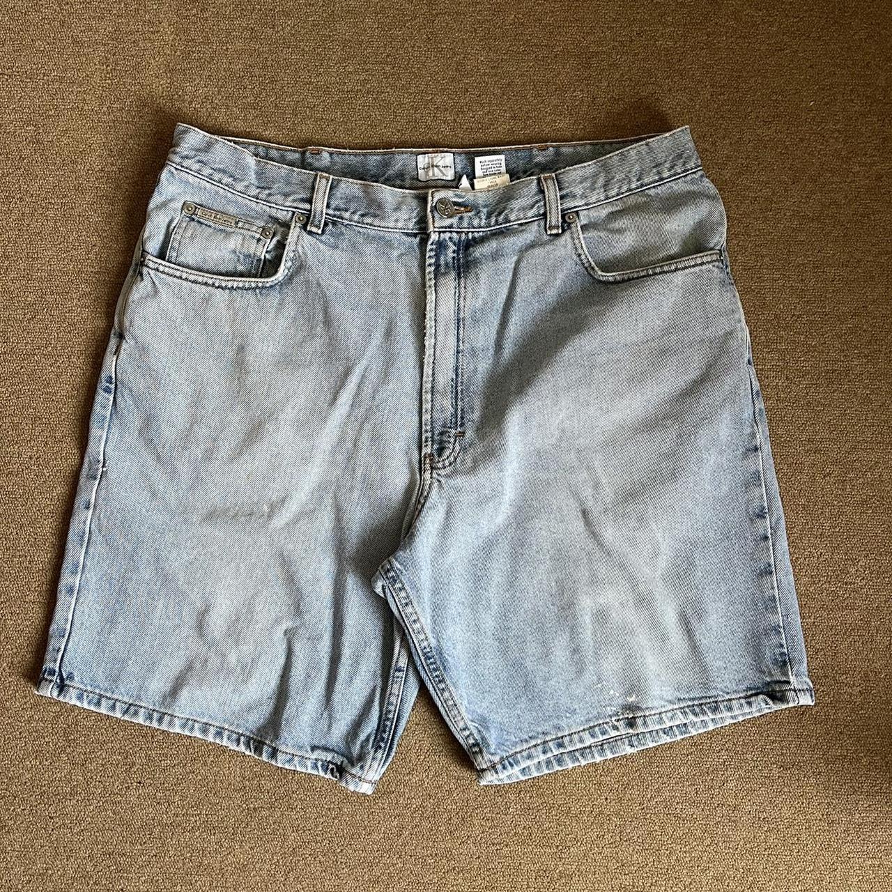 Vintage Calvin Klein Mens Jean Shorts Jorts Easy... - Depop