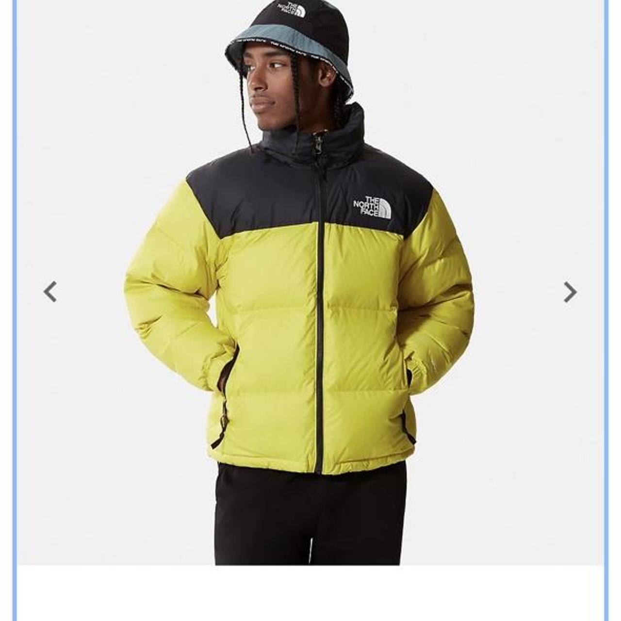 north face yellow coat