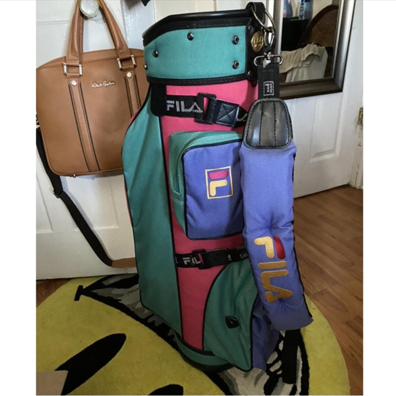  2025年おすすめのアイテム満載 COLORS RETRO 90'S BAG GOLF FILA VINTAGE DM Depop | for ゴルフバッグ・キャディバッグ